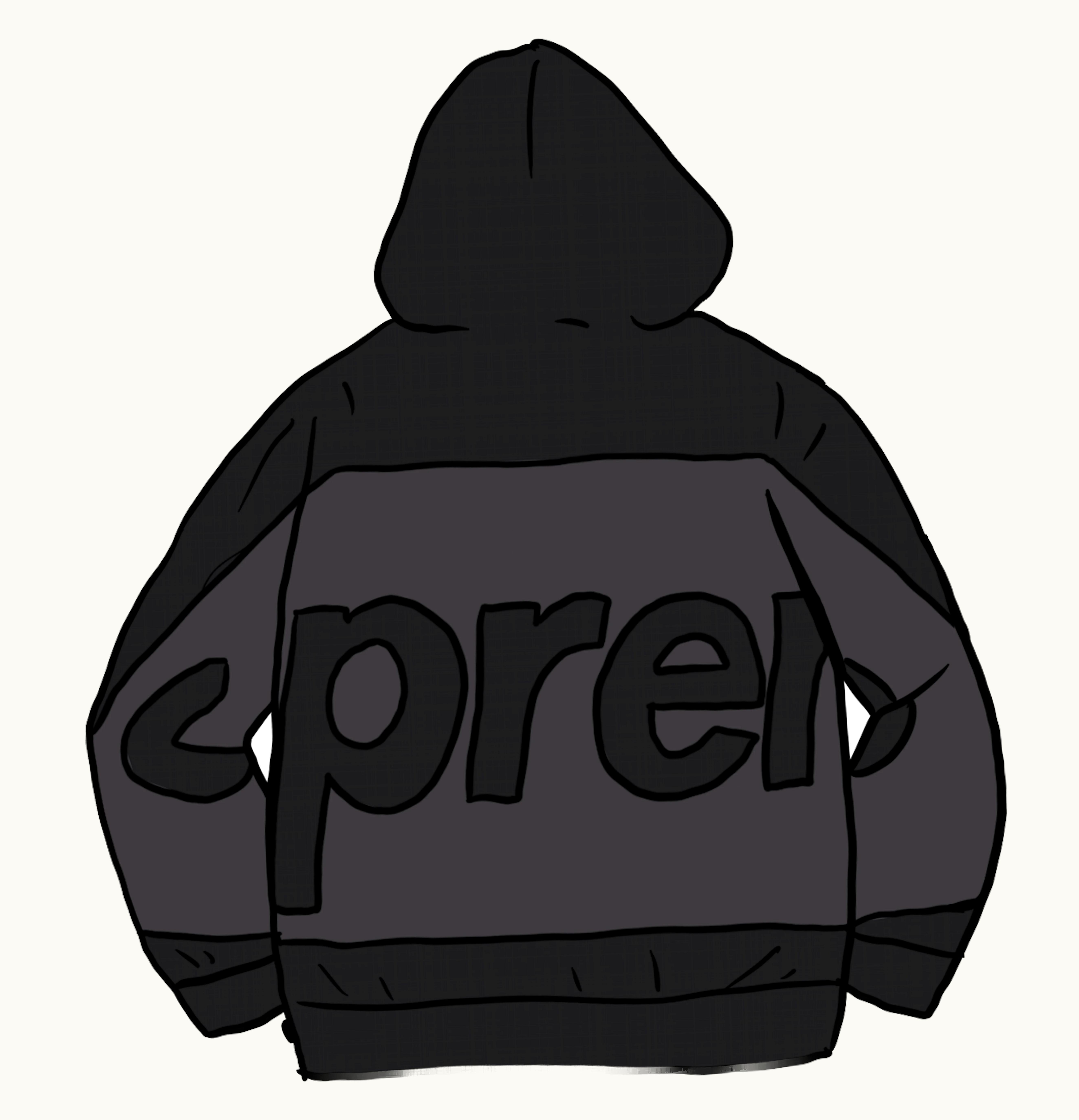 Supreme Supreme Big Logo Hooded Sweatshirt Black