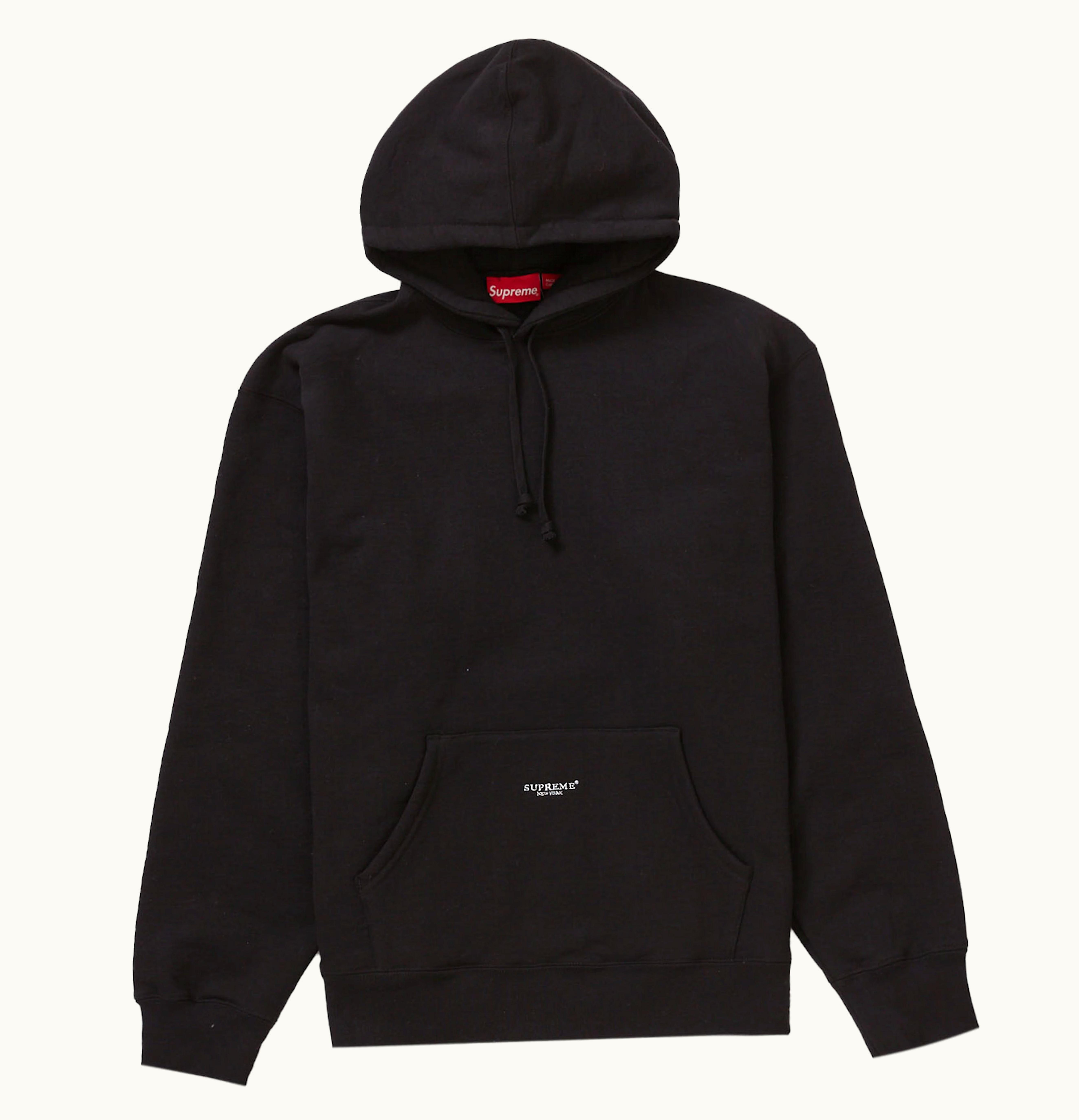 Supreme Supreme Micro Logo Hooded Sweatshirt SS22 Black