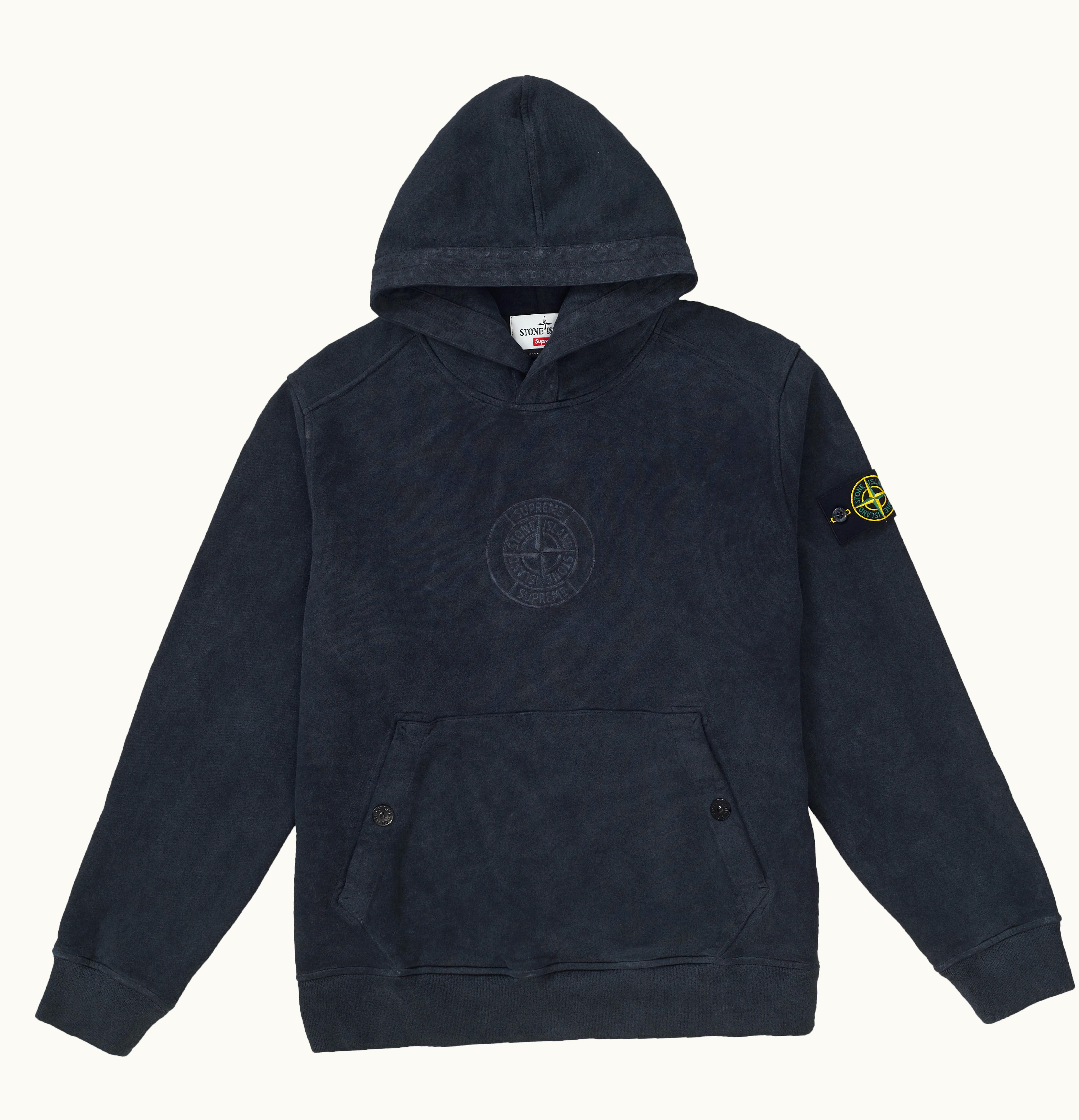 Supreme Supreme Stone Island Hooded Sweatshirt SS19 Black