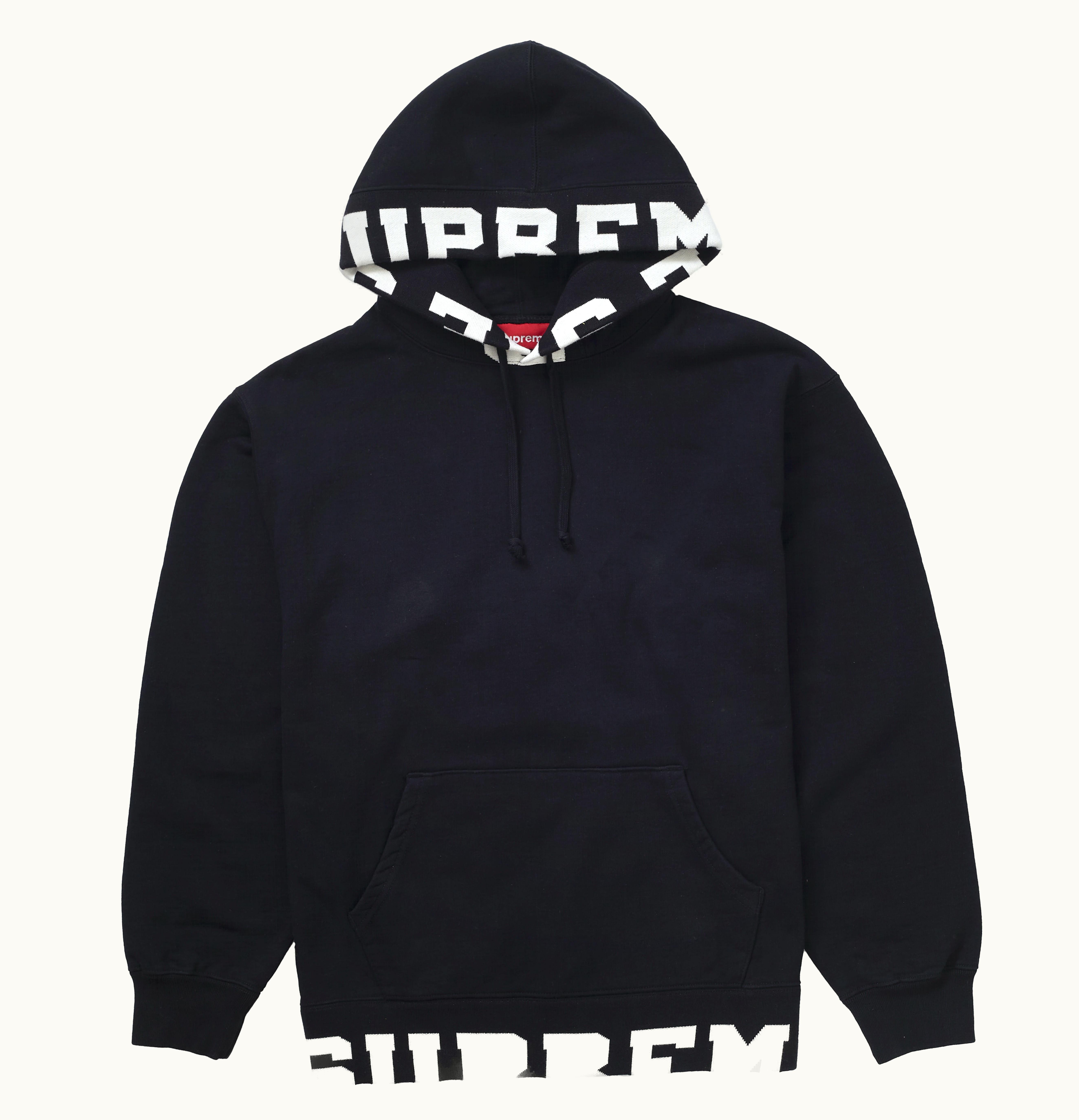 Supreme Supreme Cropped Logos Hooded Sweatshirt Black