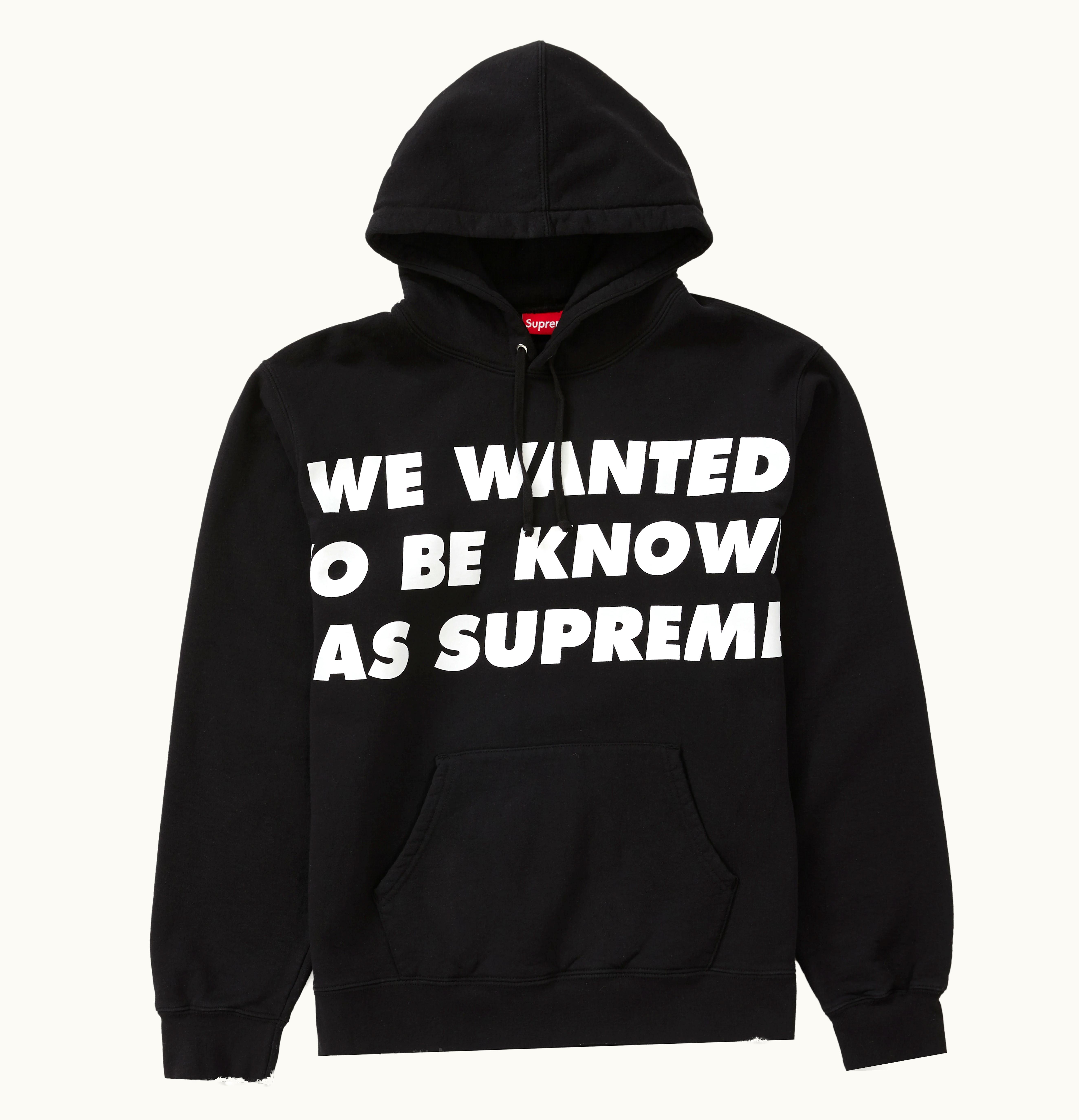 Supreme Supreme Known As Hooded Sweatshirt Black