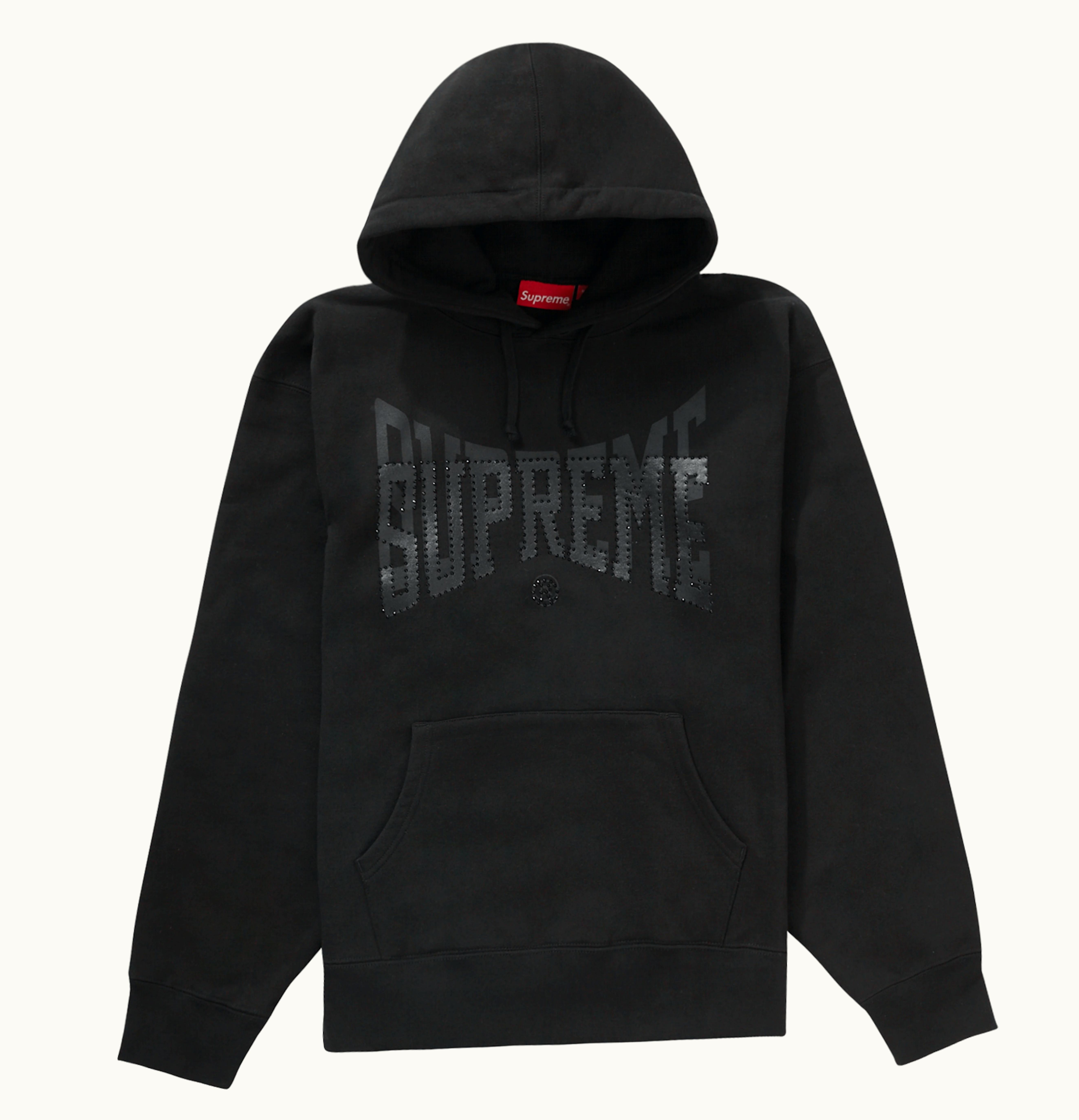 Supreme Supreme Rhinestone Shadow Hooded Sweatshirt Black