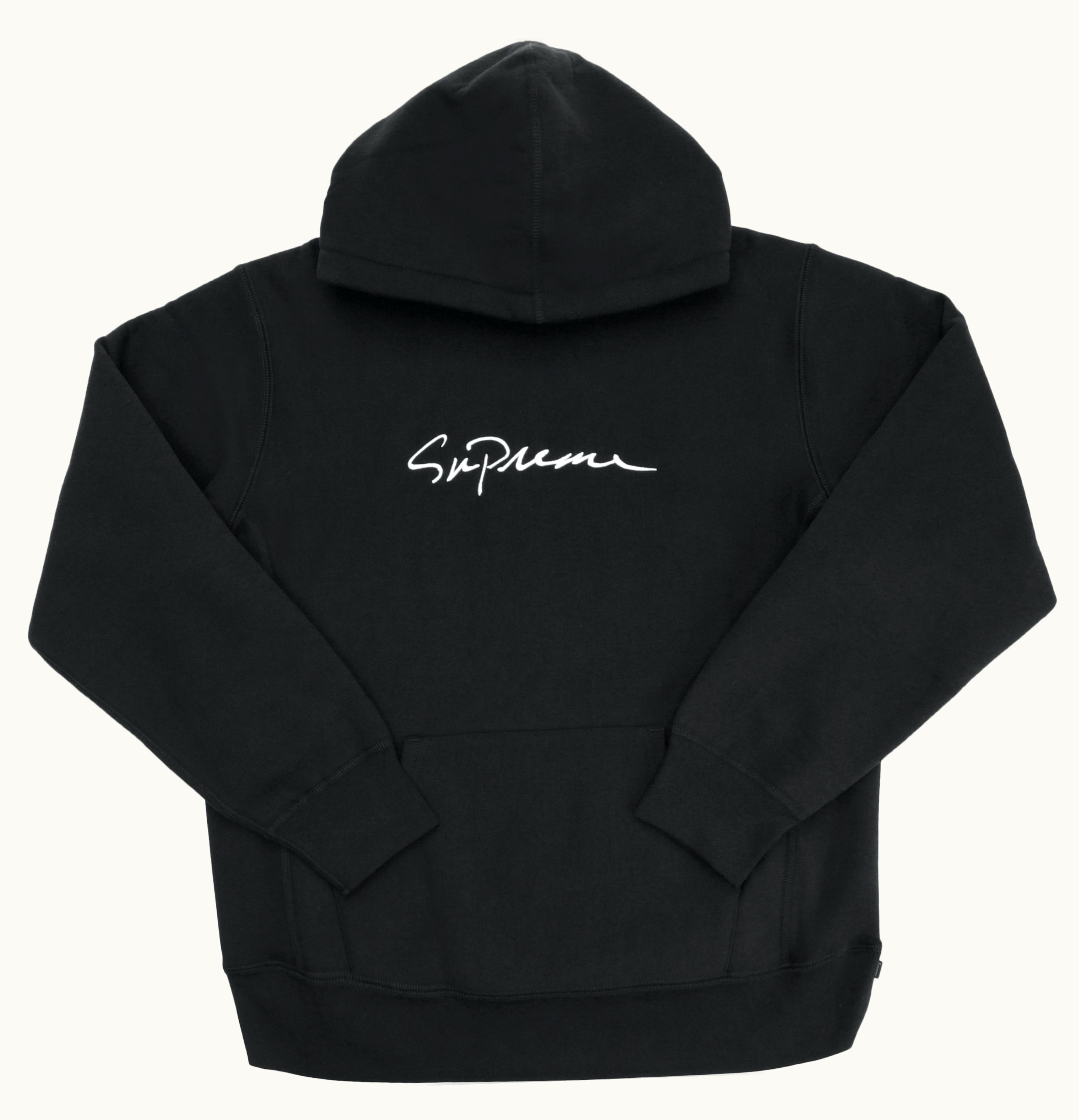 Supreme Supreme Classic Script Hooded Sweatshirt Black