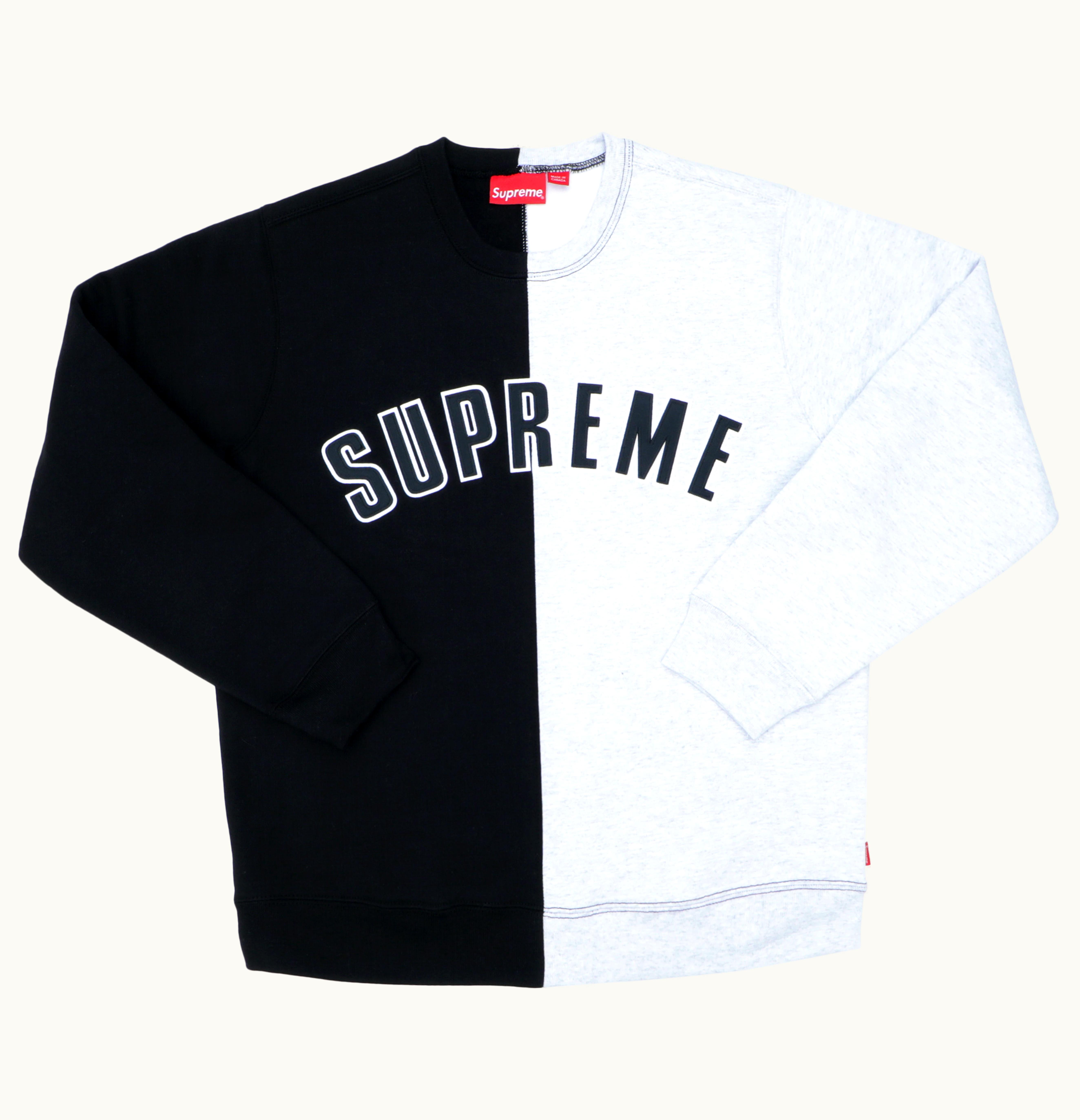 Supreme Supreme Split Crewneck Sweatshirt Black