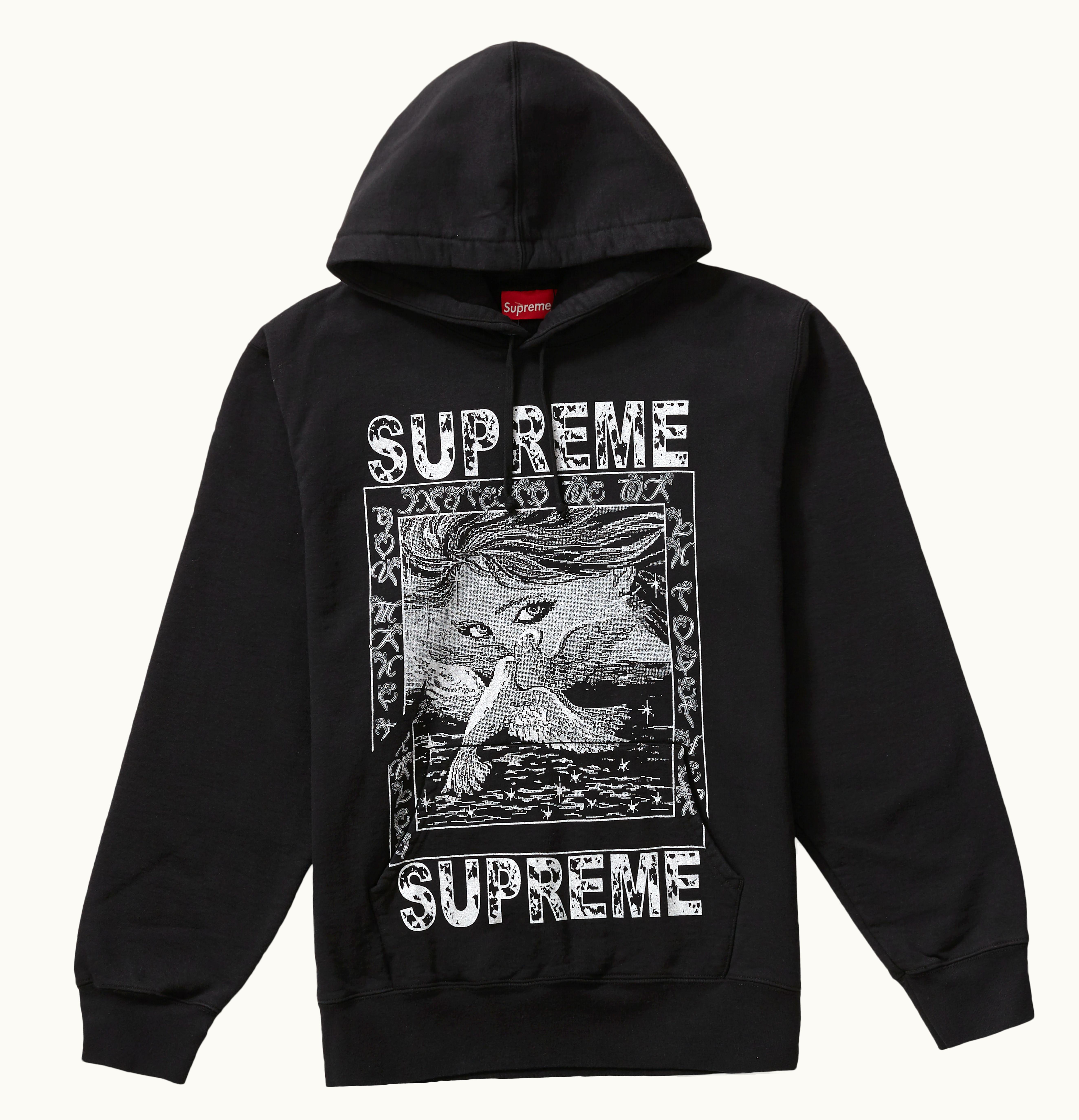 Supreme Supreme Doves Hooded Sweatshirt Black