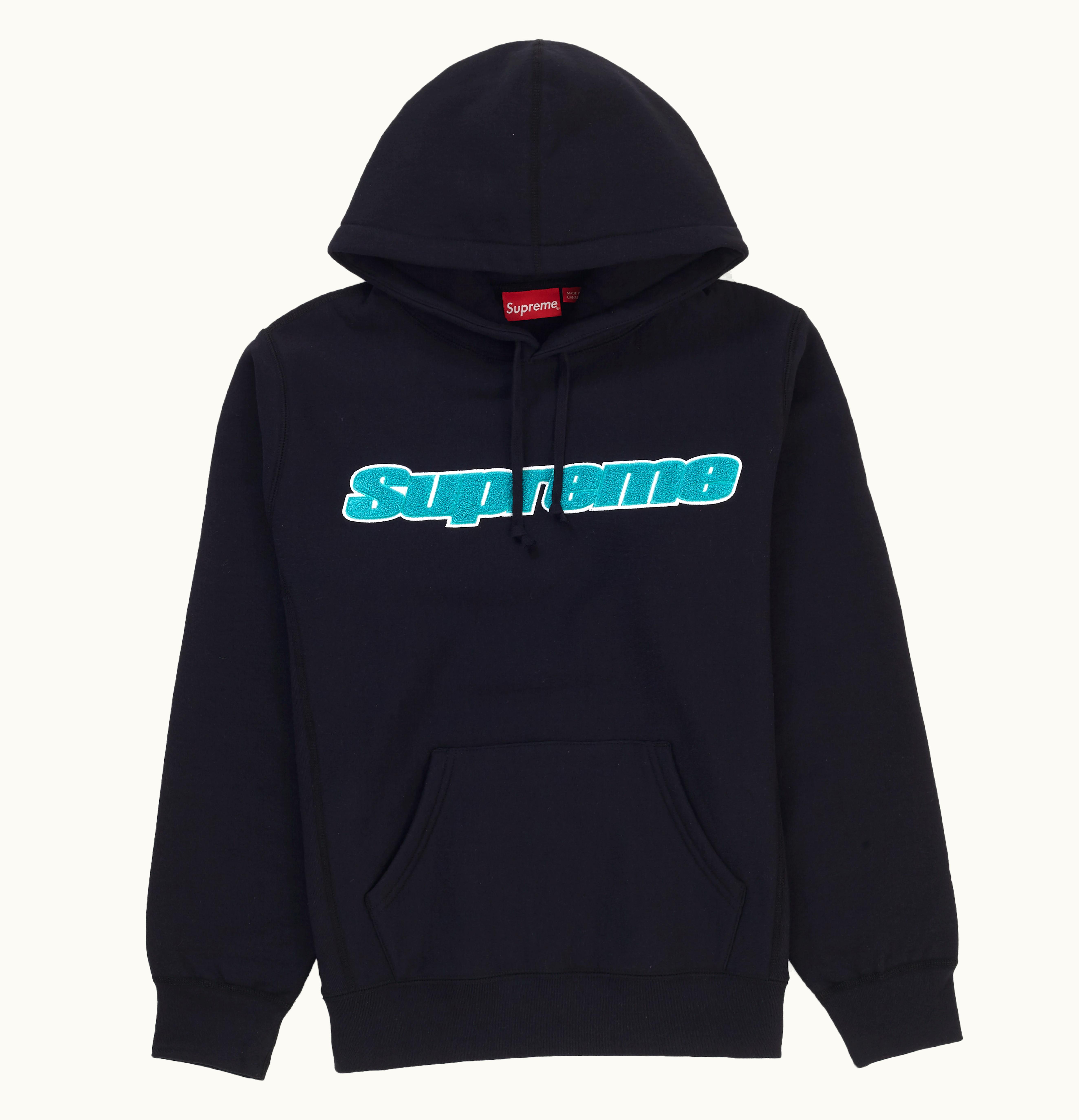 Supreme Supreme Chenille Hooded Sweatshirt Black