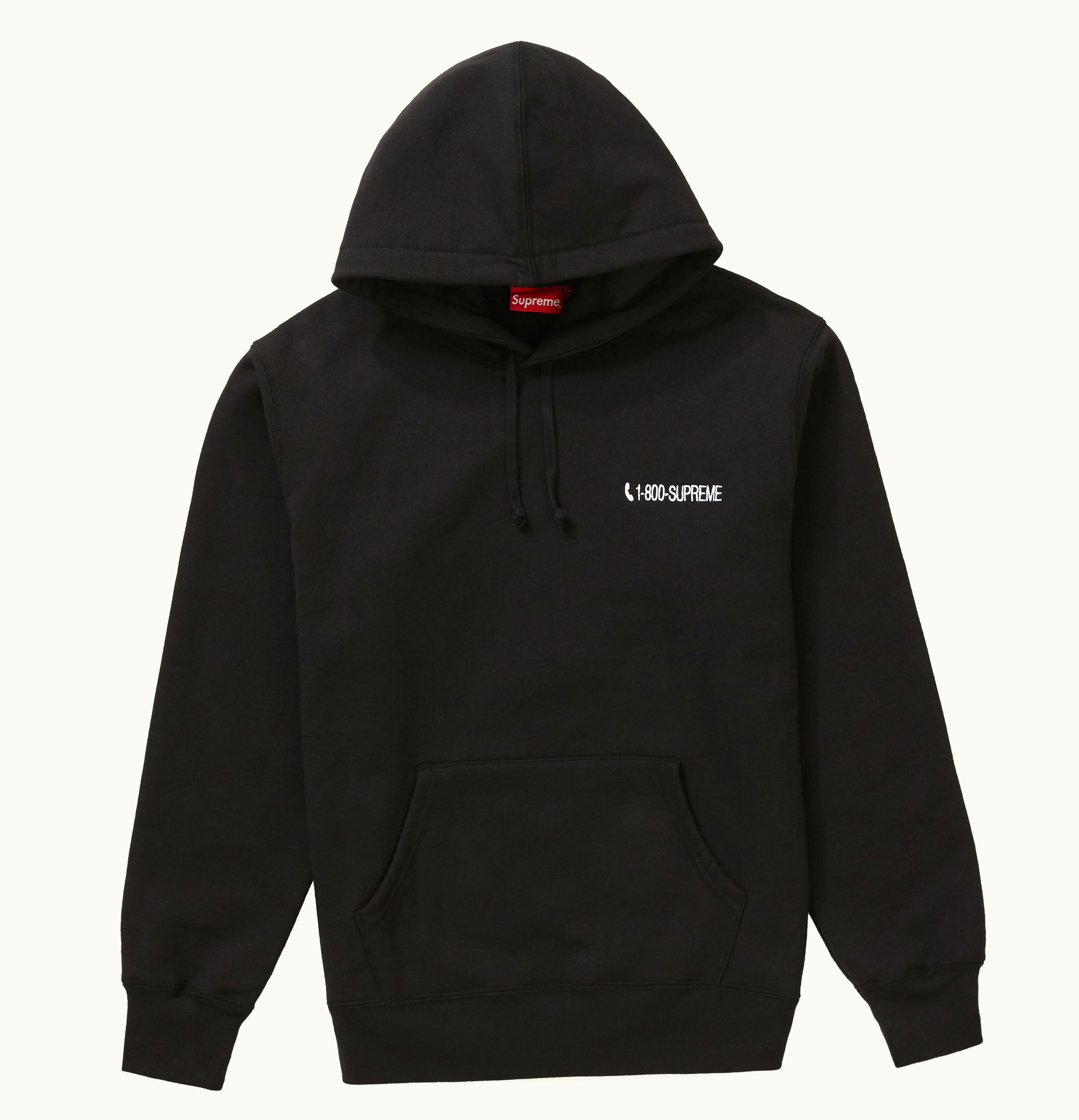 Supreme Supreme 1 800 Hooded Sweatshirt Black