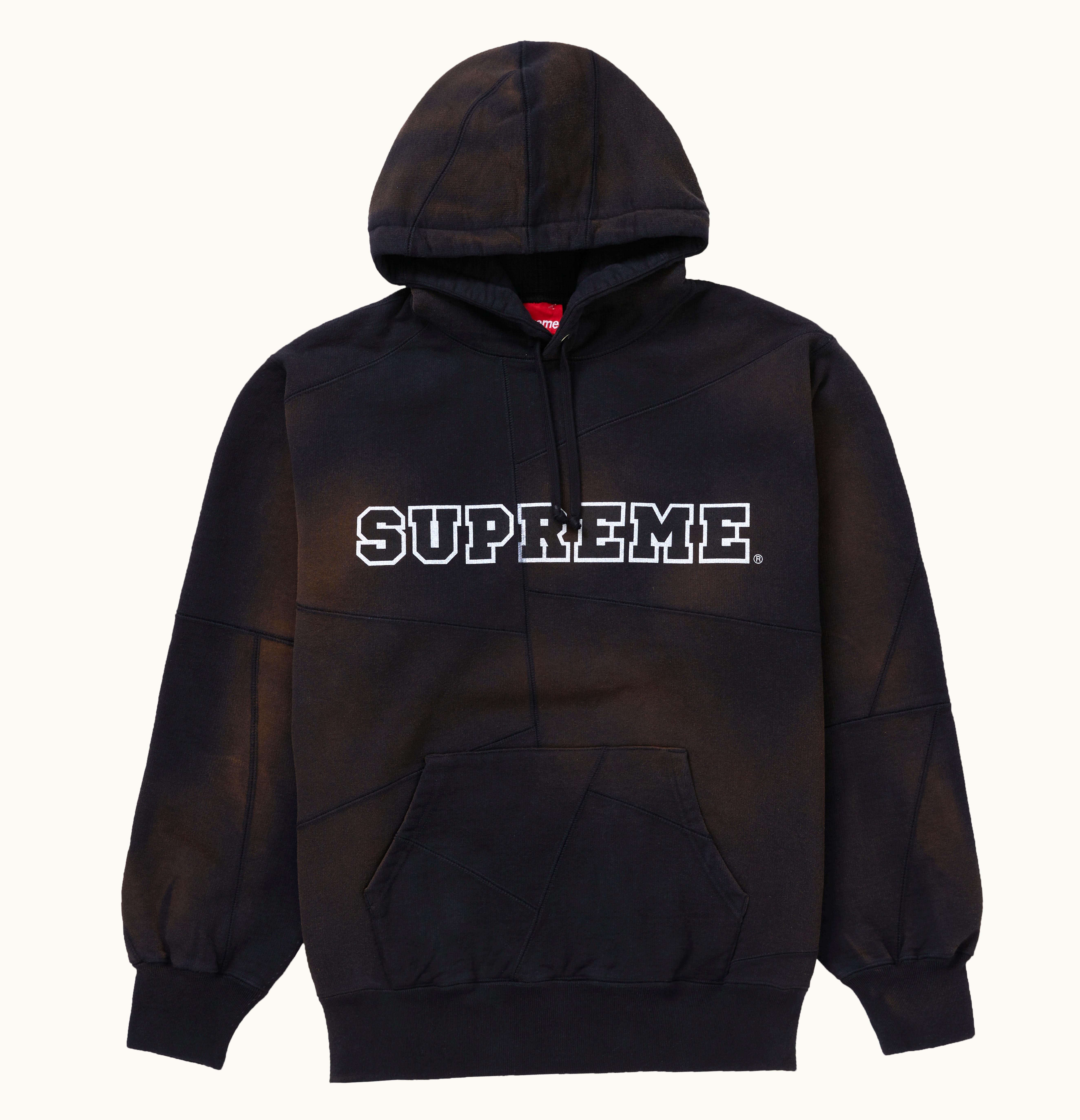 Supreme Supreme Patchwork Hooded Sweatshirt Black
