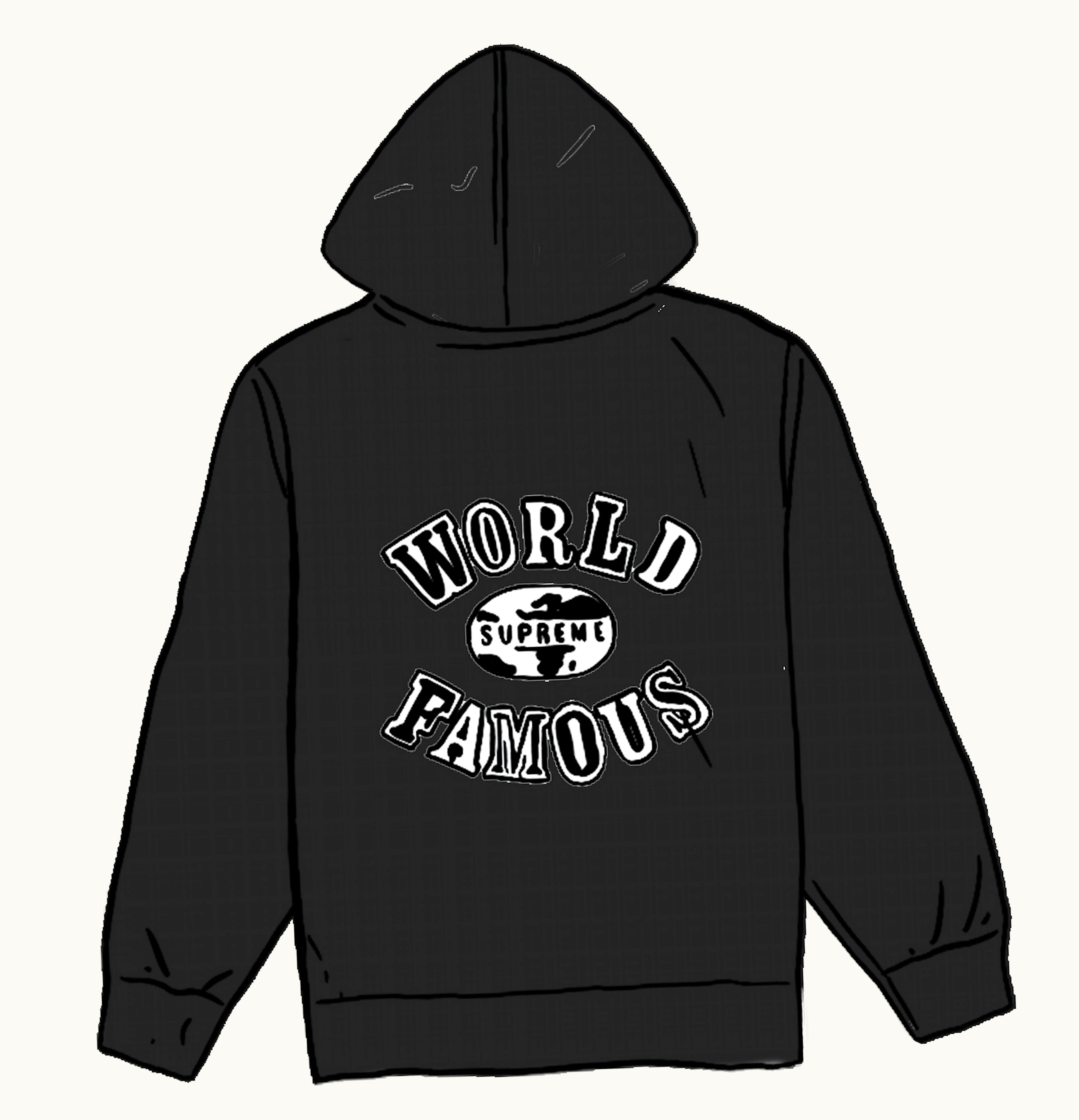 Supreme Supreme World Famous Zip Up Hooded Sweatshirt SS20 Black