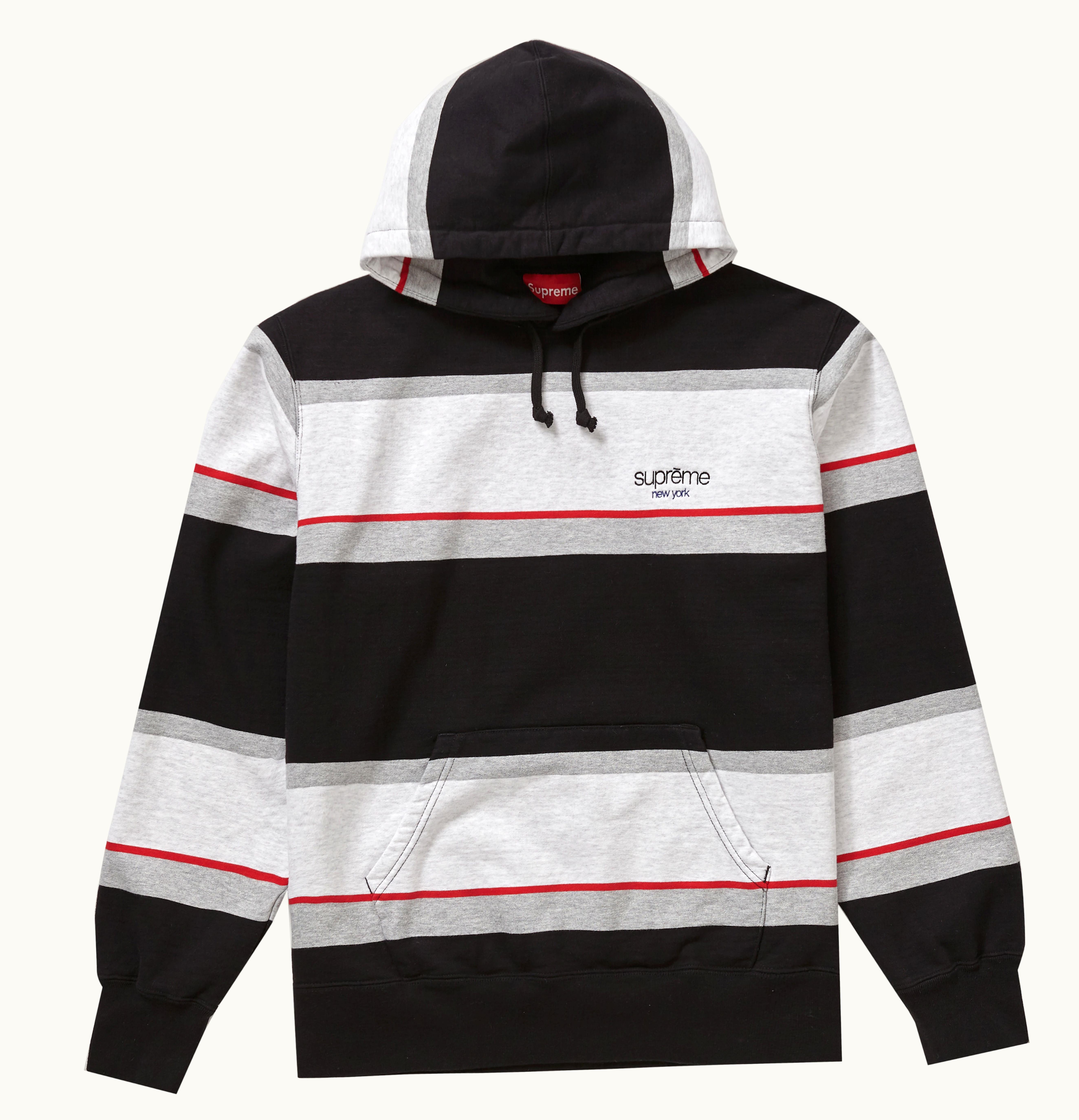 Supreme Supreme Stripe Hooded Sweatshirt Black