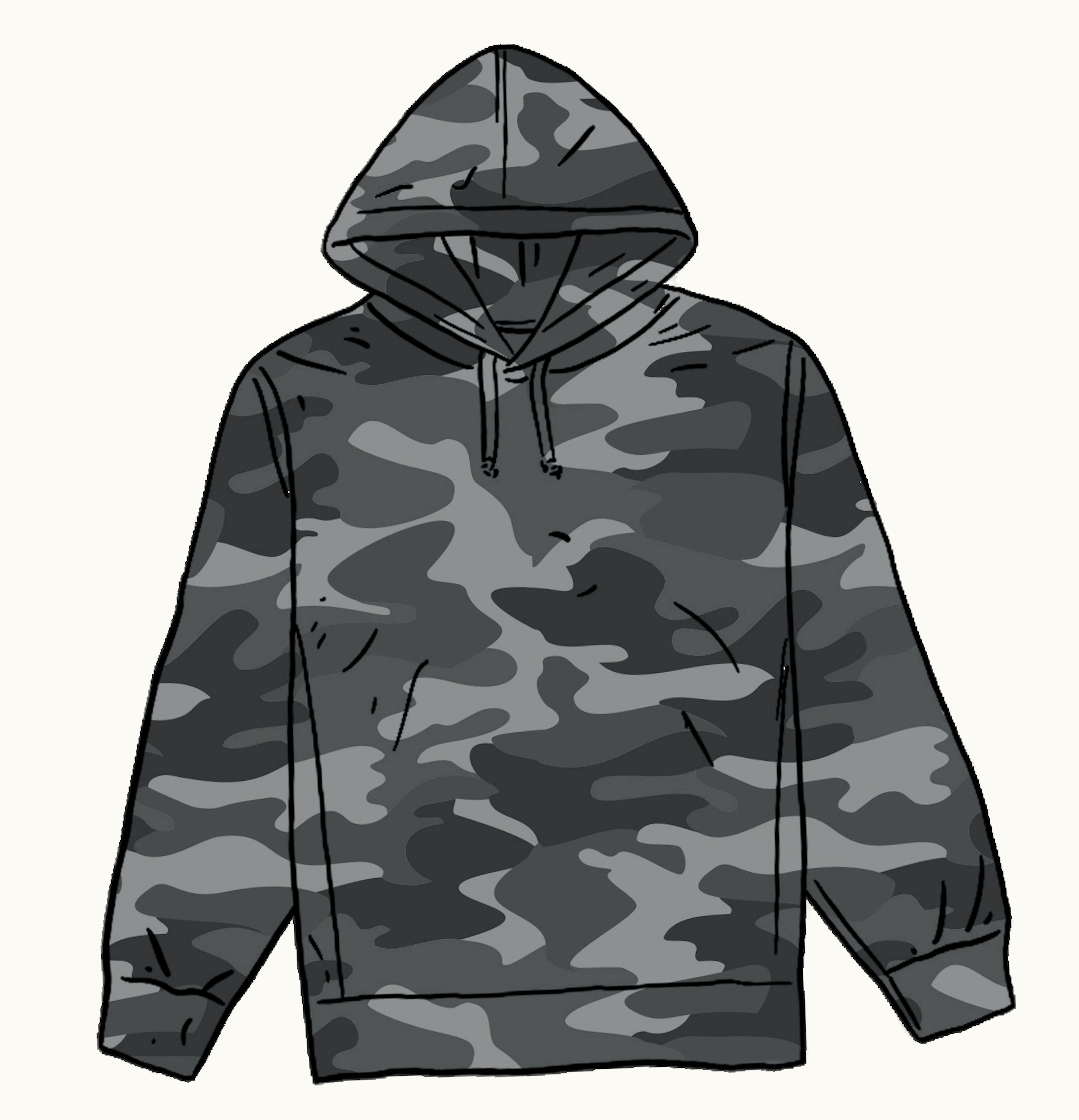 Supreme Supreme Overdyed Hooded Sweatshirt SS20 Black Painted Camo
