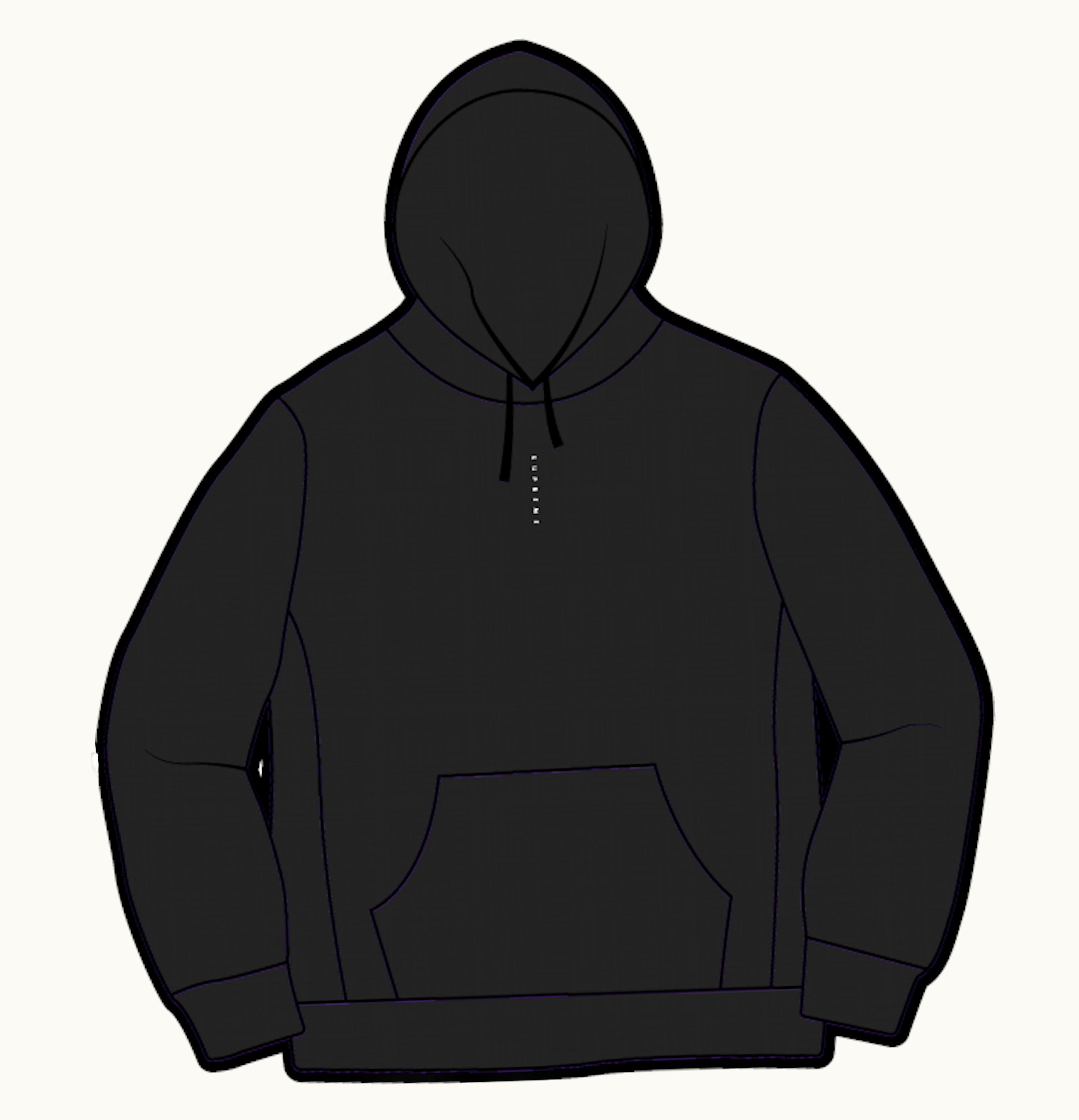 Supreme Supreme Micro Logo Hooded Sweatshirt Black