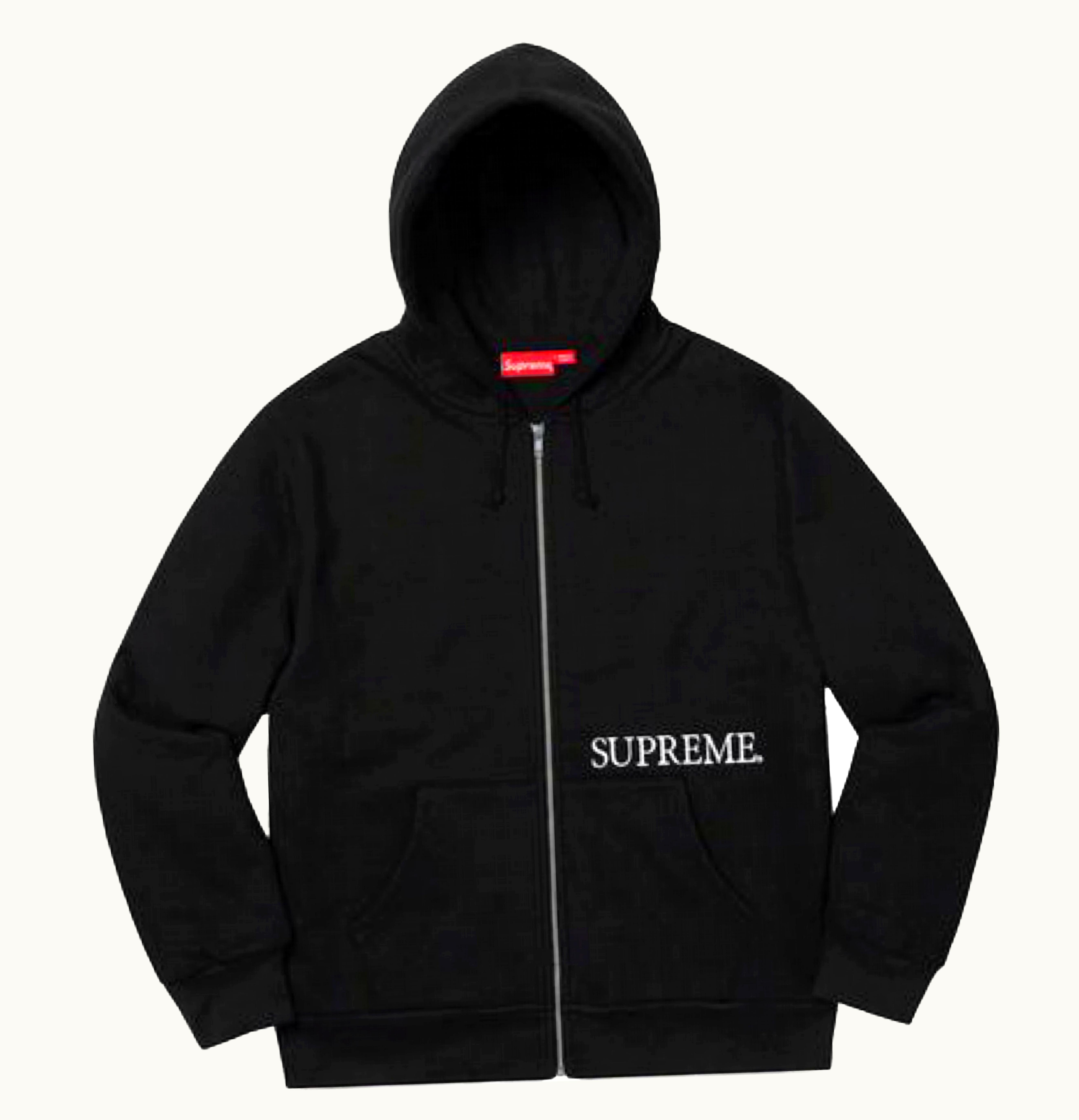 Supreme Supreme Thermal Zip Up Hooded Sweatshirt Black