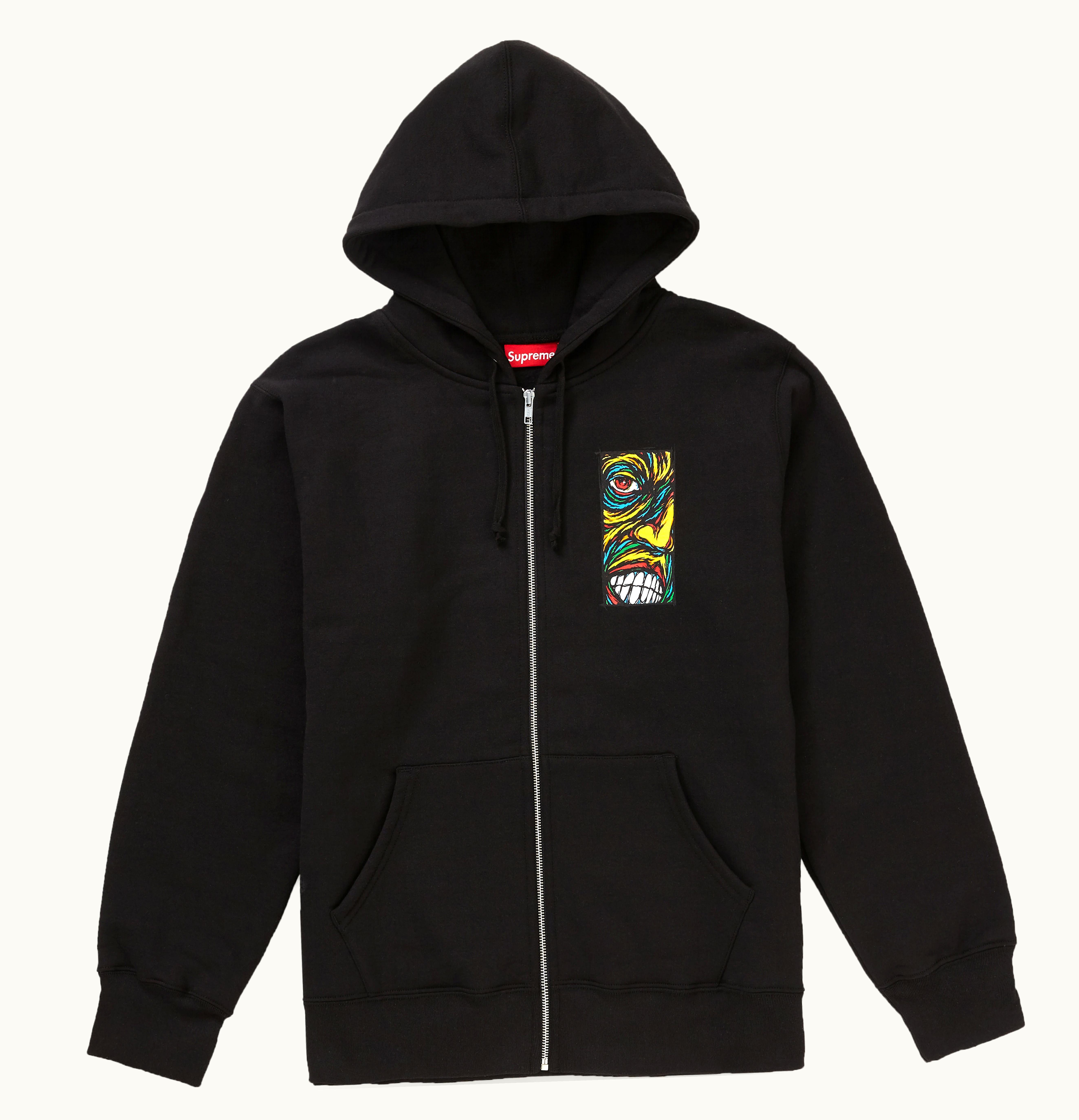 Supreme Supreme Disturbed Zip Up Hooded Sweatshirt Black