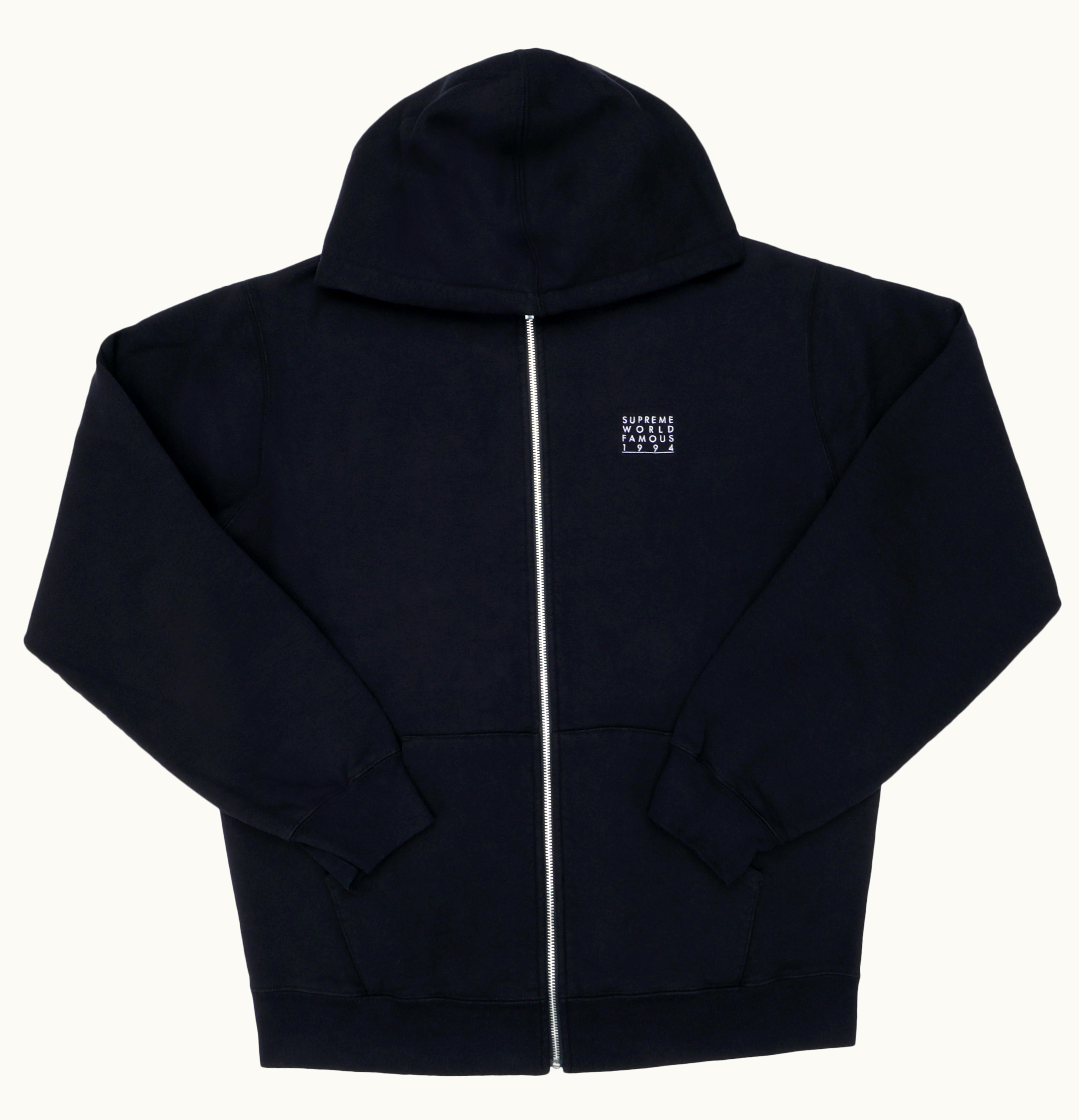 Supreme Supreme World Famous Zip Up Hooded Sweatshirt Black