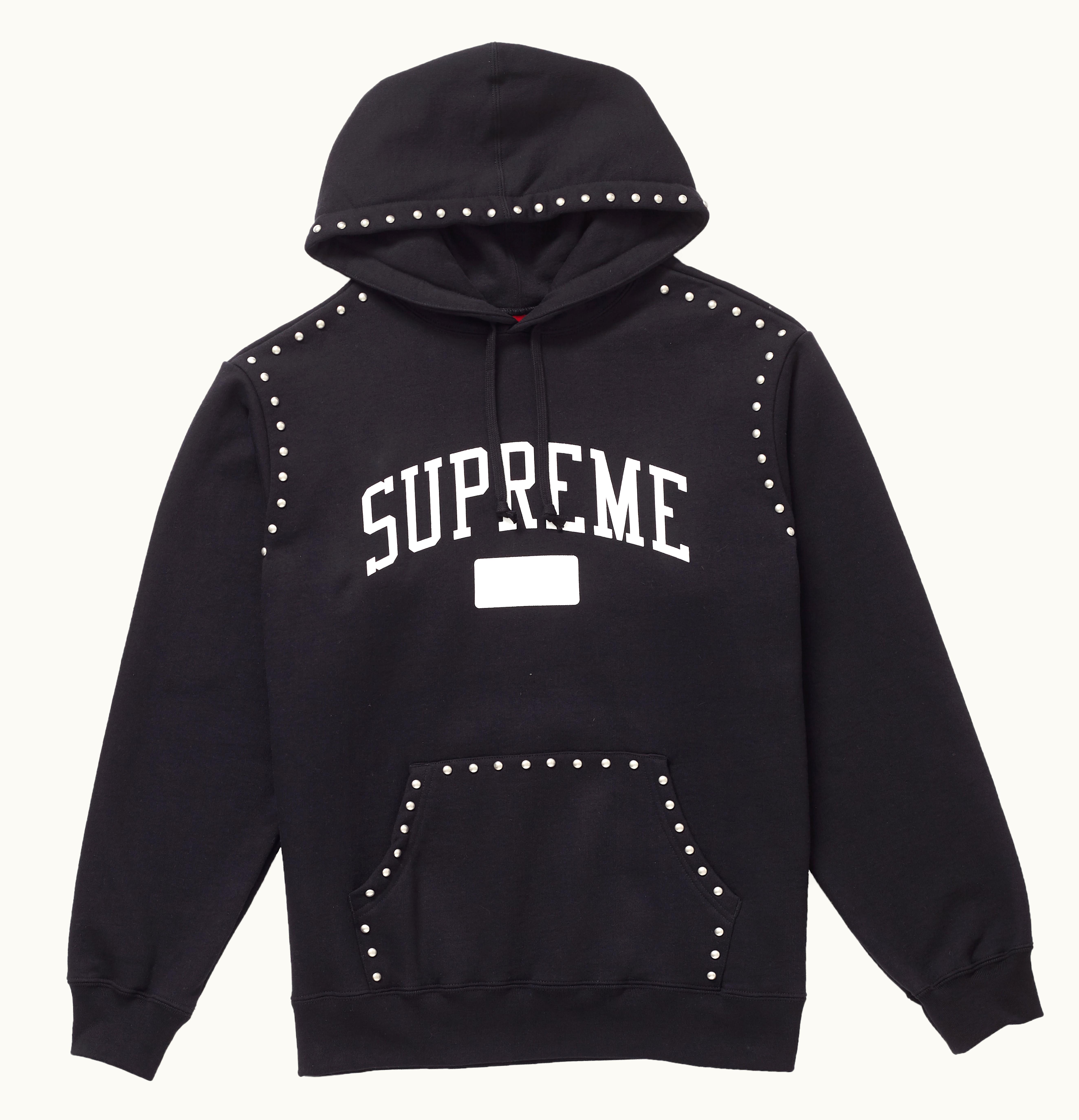 Supreme Supreme Studded Hooded Sweatshirt FW18 Black