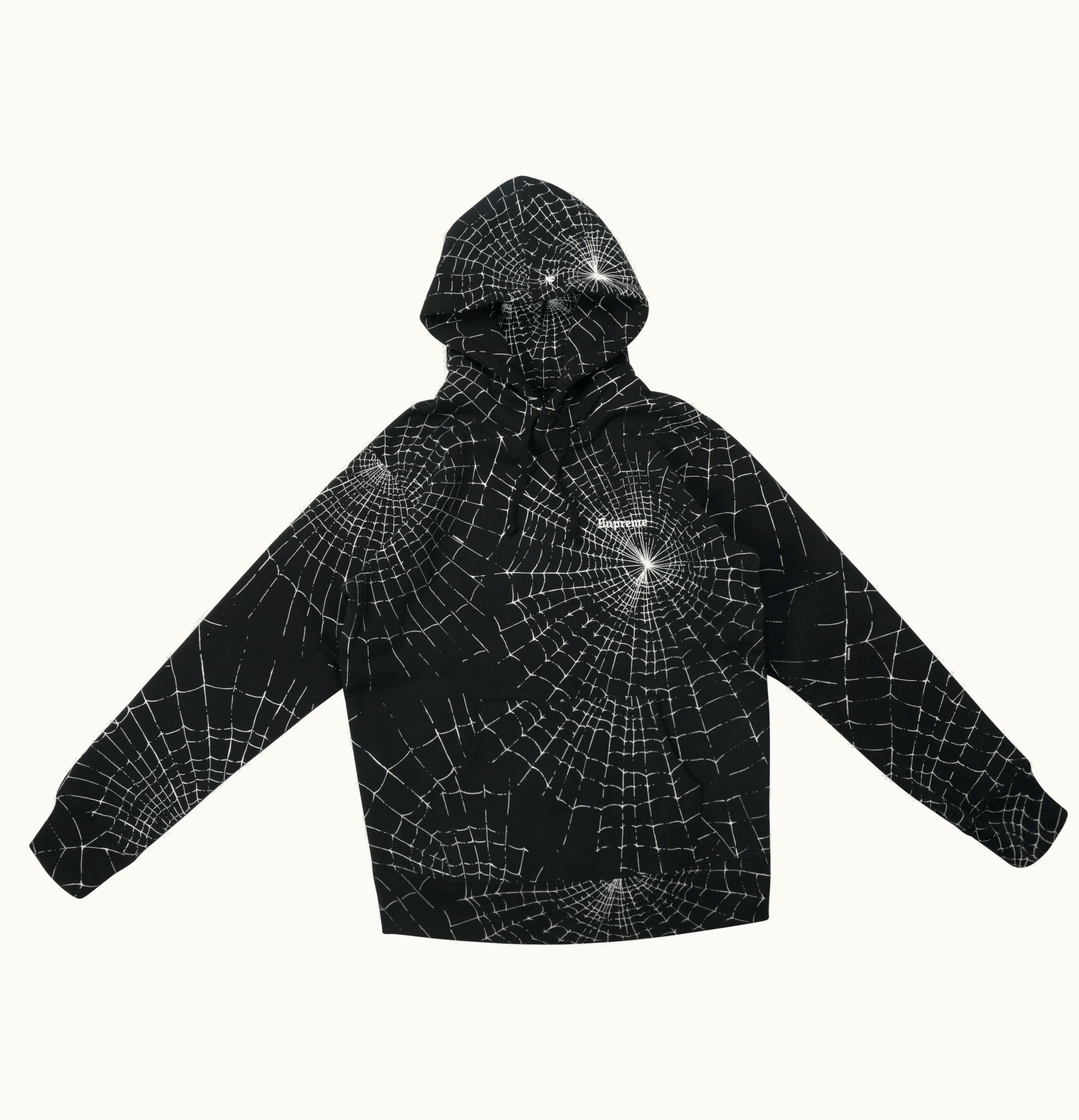Supreme Supreme Spiderweb Hooded Sweatshirt Black