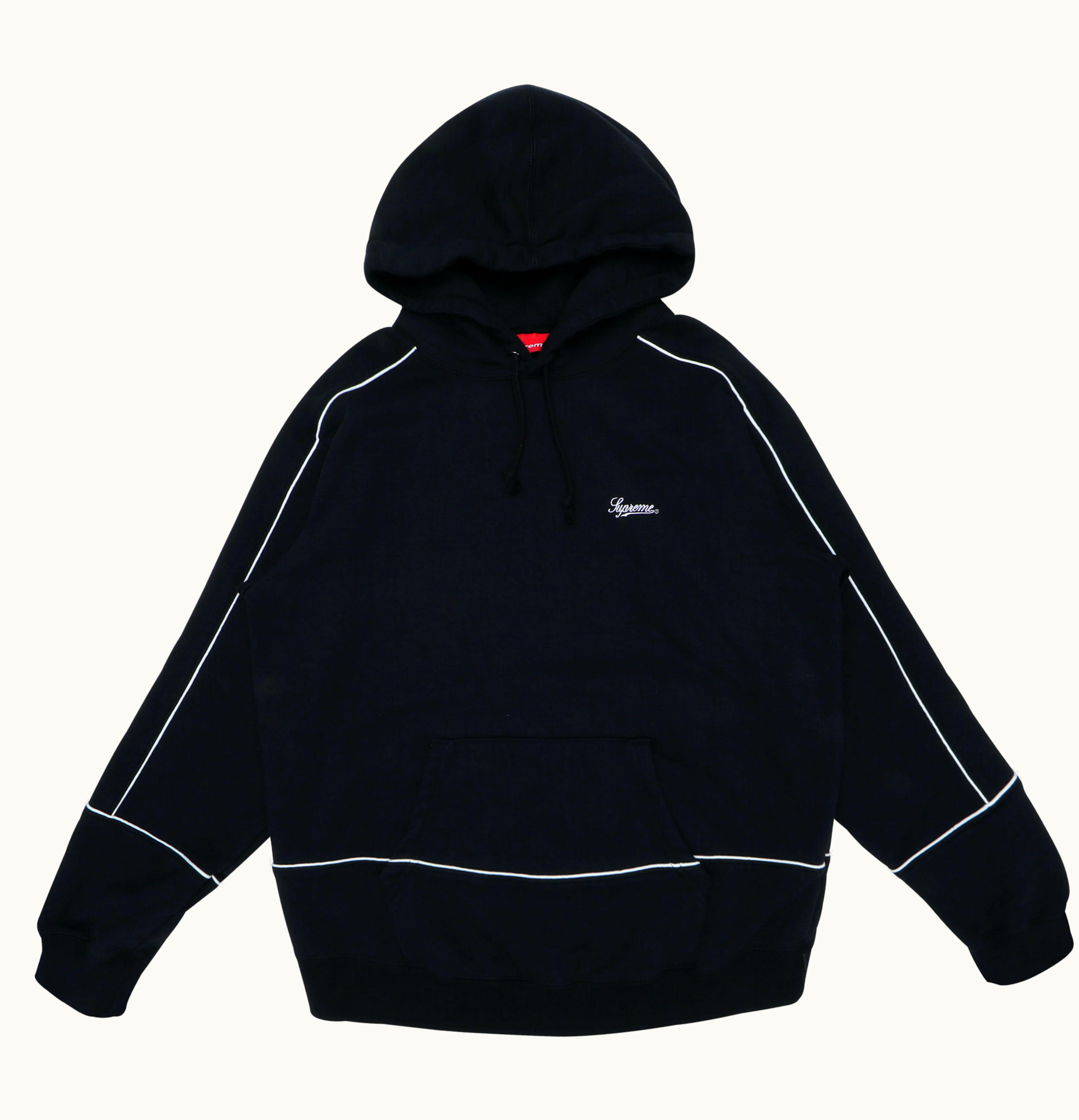 Supreme Supreme Piping Hooded Sweatshirt Black