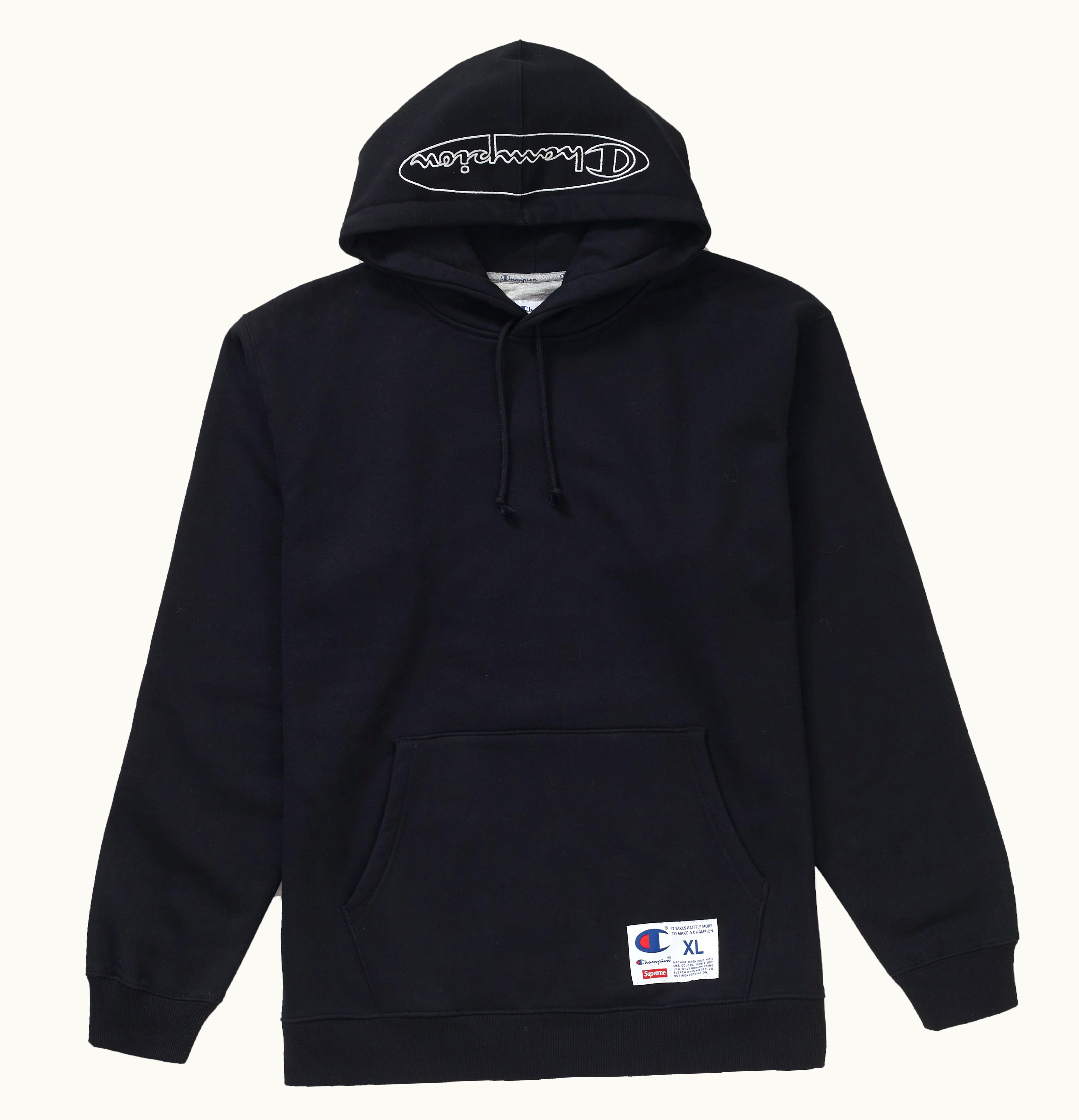 Supreme Supreme Champion Outline Hooded Sweatshirt Black