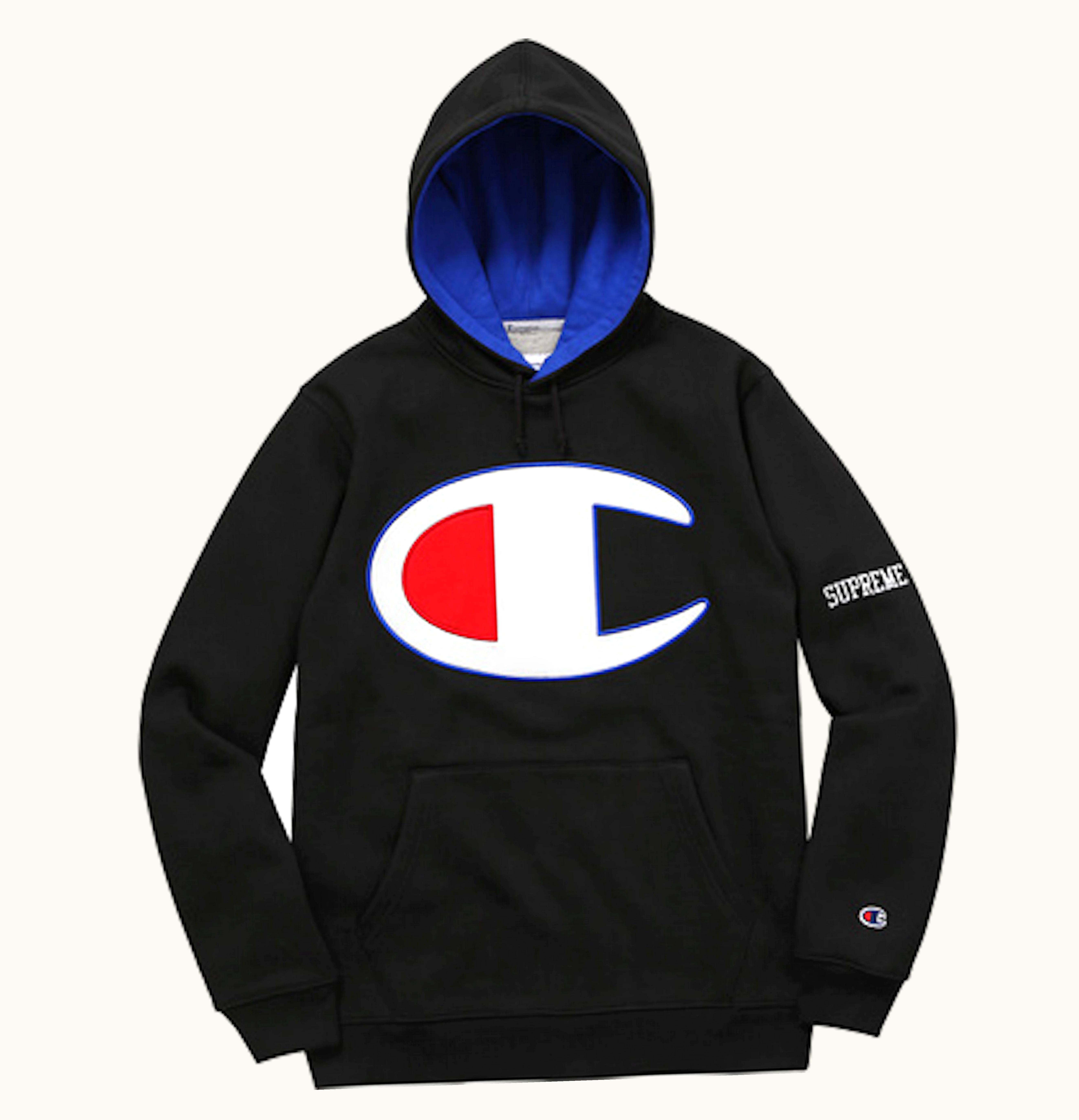 Supreme Supreme Champion Satin Logo Hoodie Black