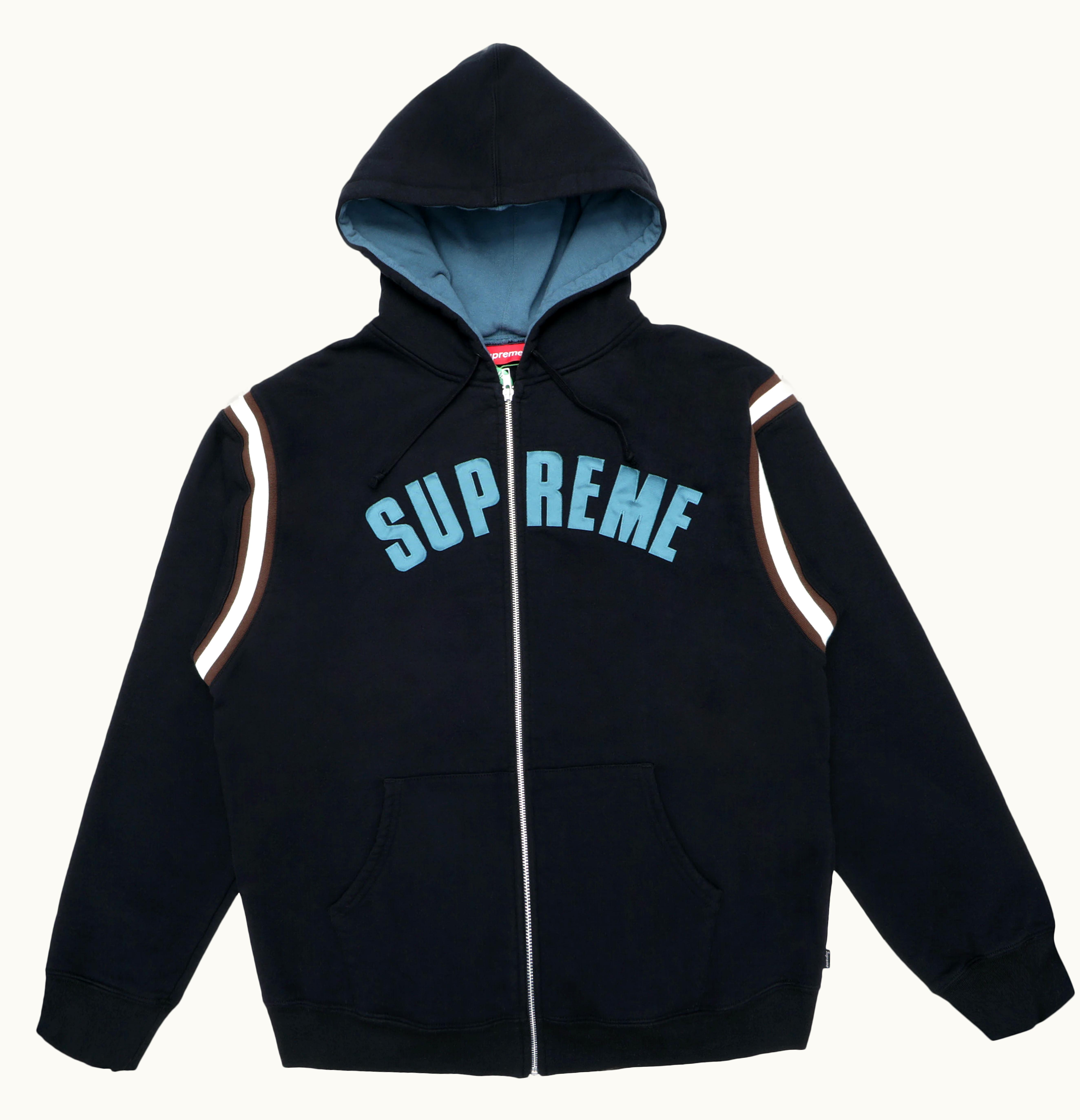 Supreme Supreme Jet Sleeve Zip Up Hooded Sweatshirt Black