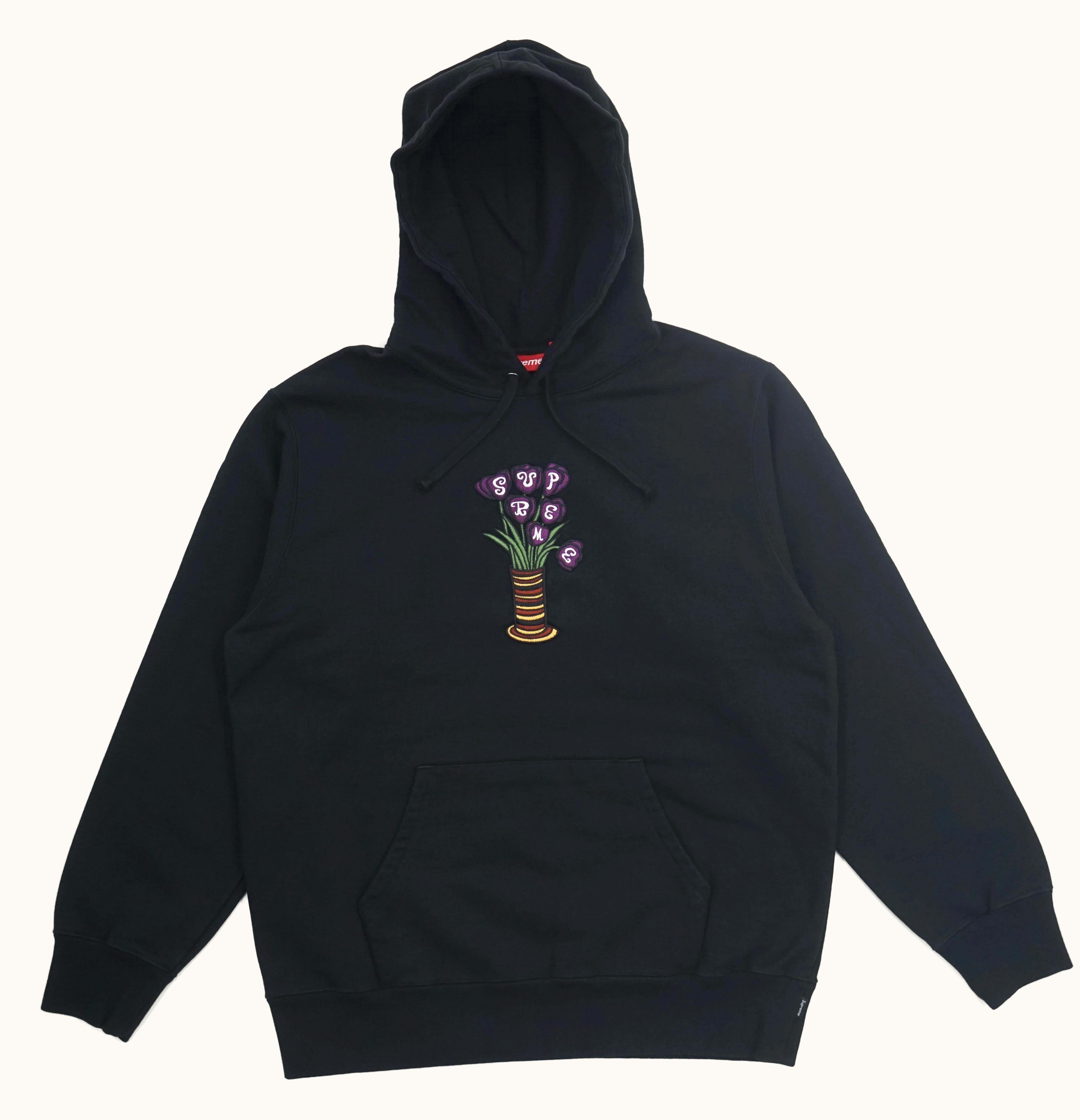Supreme Supreme Flowers Hooded Sweatshirt Black