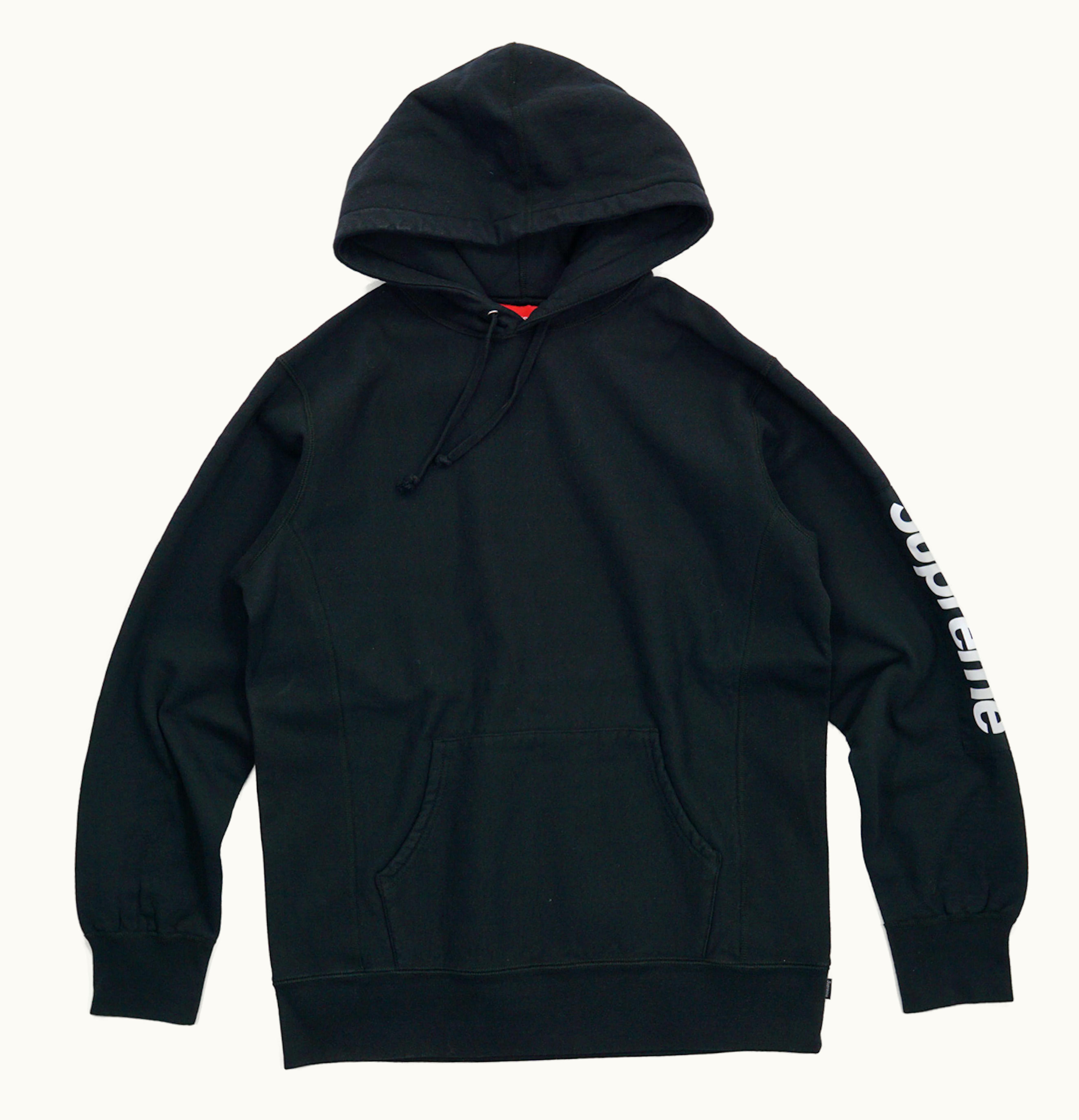 Supreme Supreme Sleeve Patch Hooded Sweatshirt Black