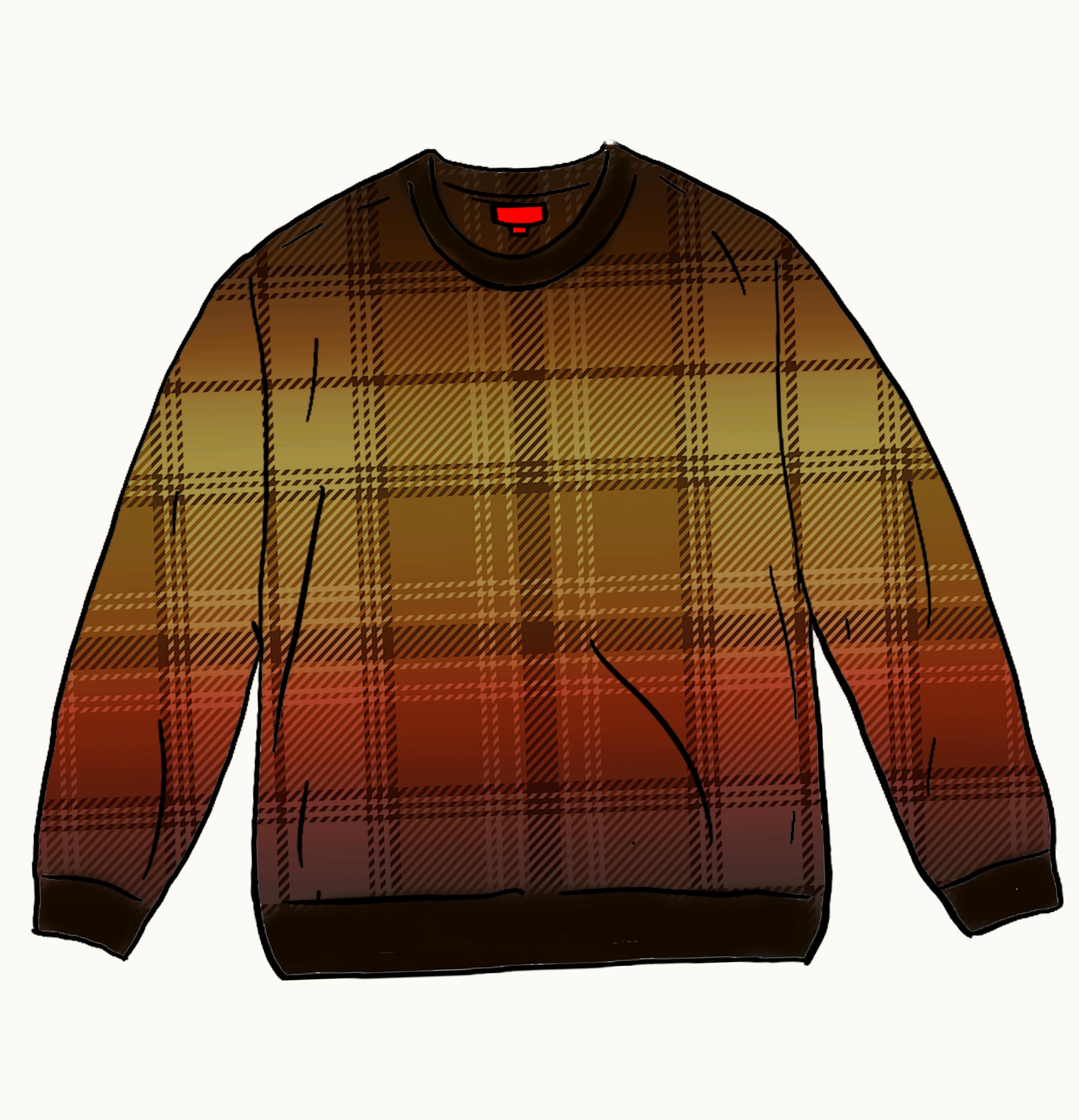 Supreme Supreme Brushed Plaid Sweater Black