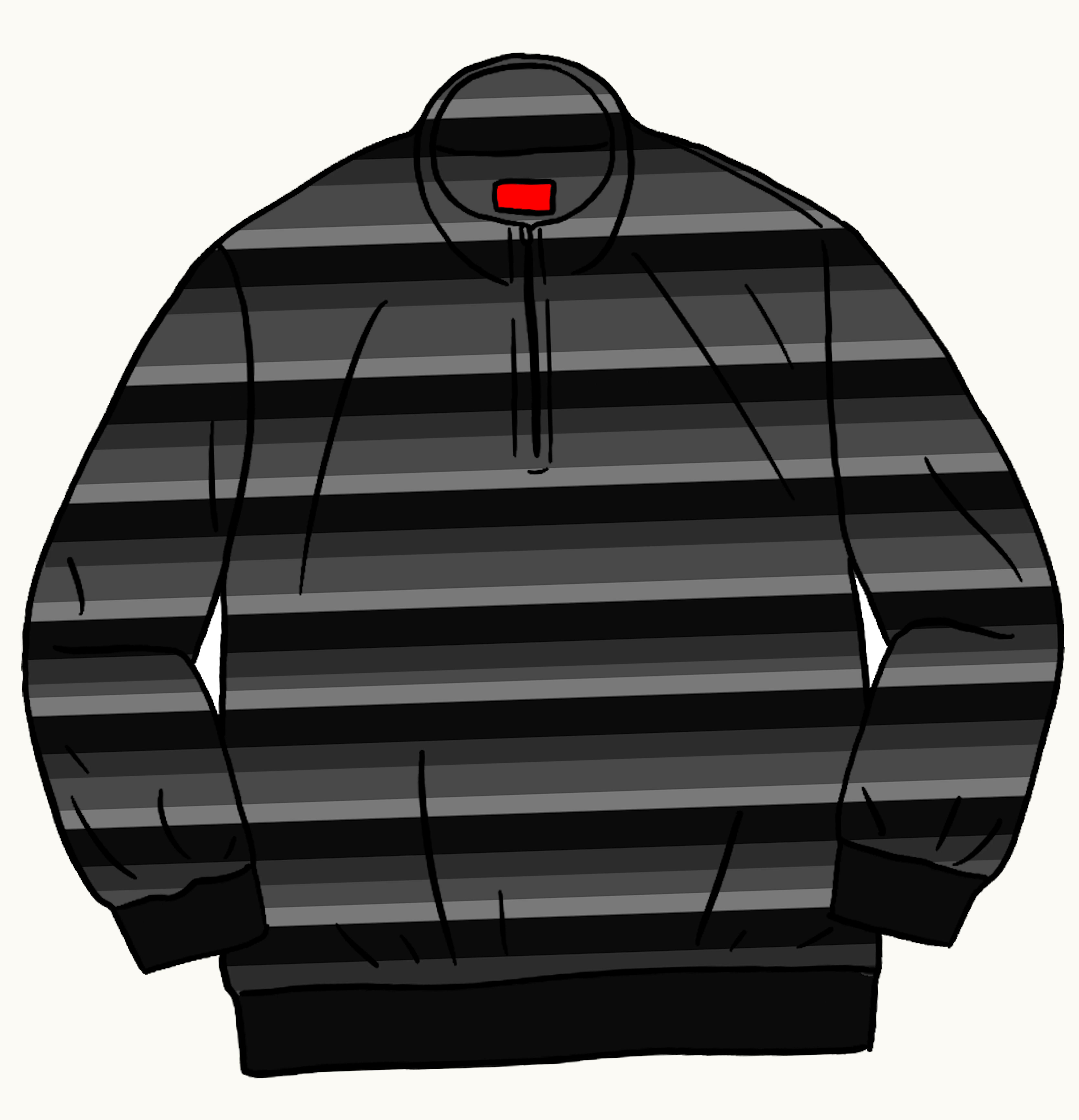 Supreme Supreme Stripe Velour Half Zip Pullover Black