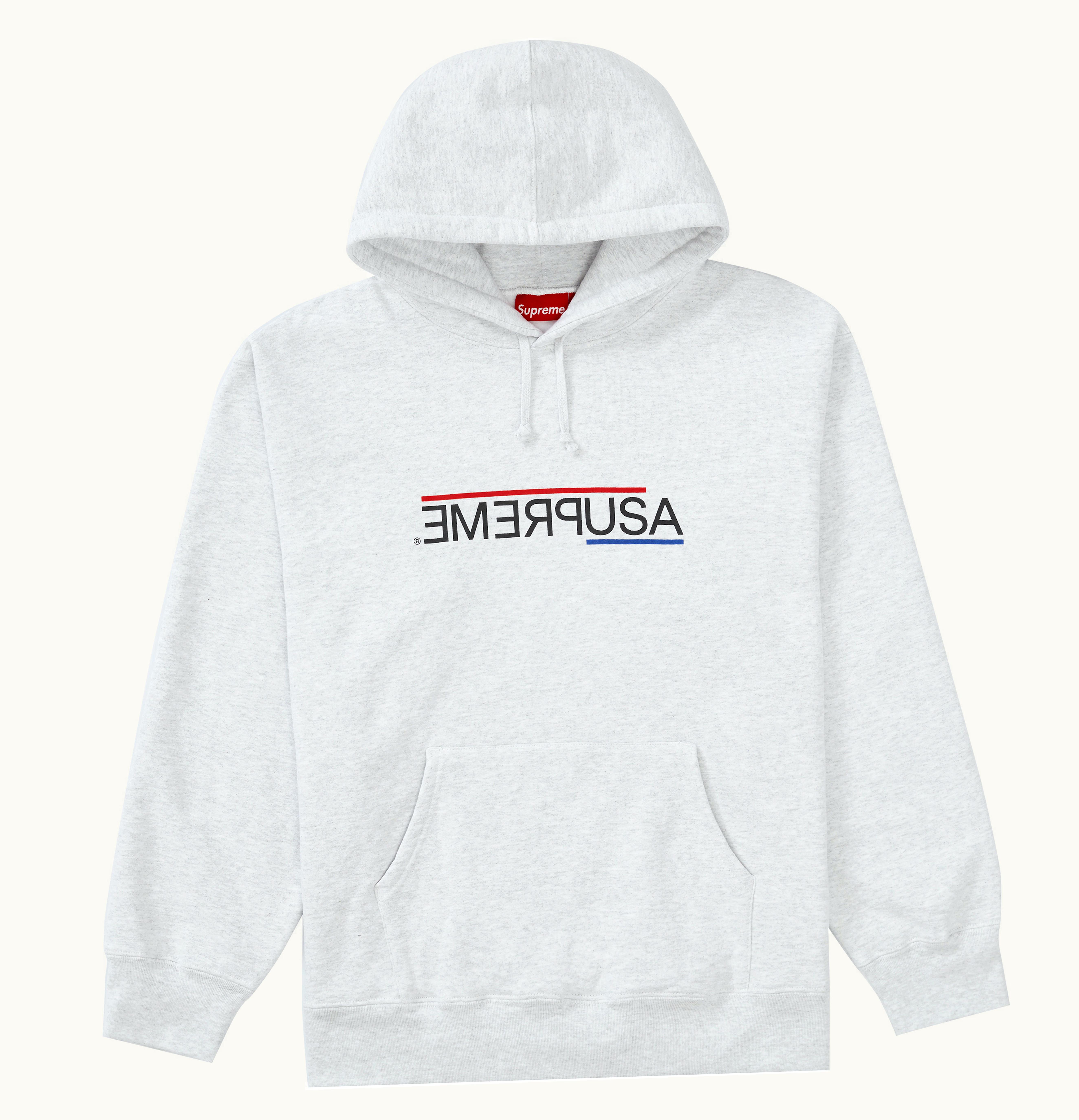 Supreme Supreme USA Hooded Sweatshirt Ash Grey