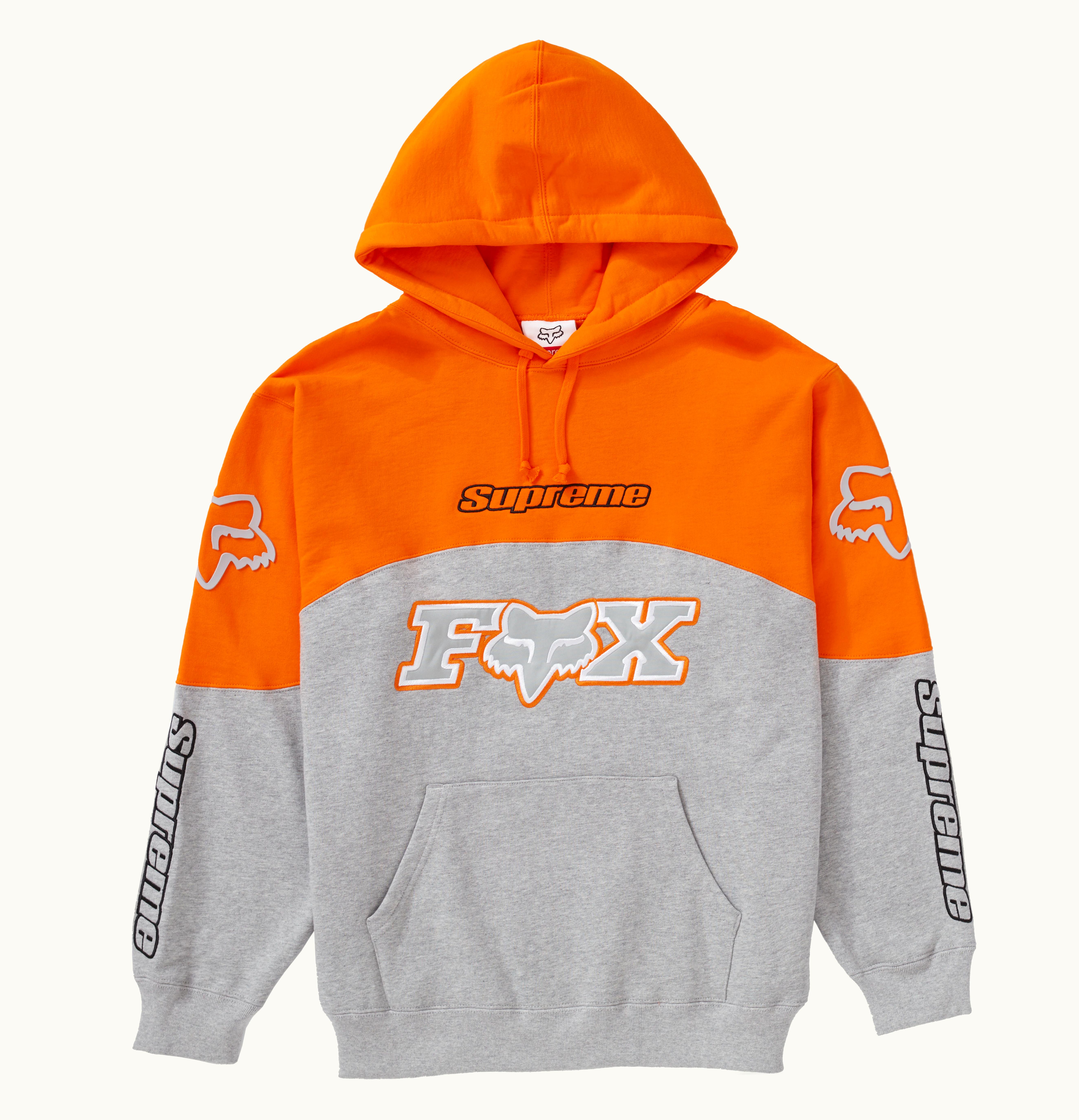 Supreme Supreme Fox Racing Hooded Sweatshirt Grey