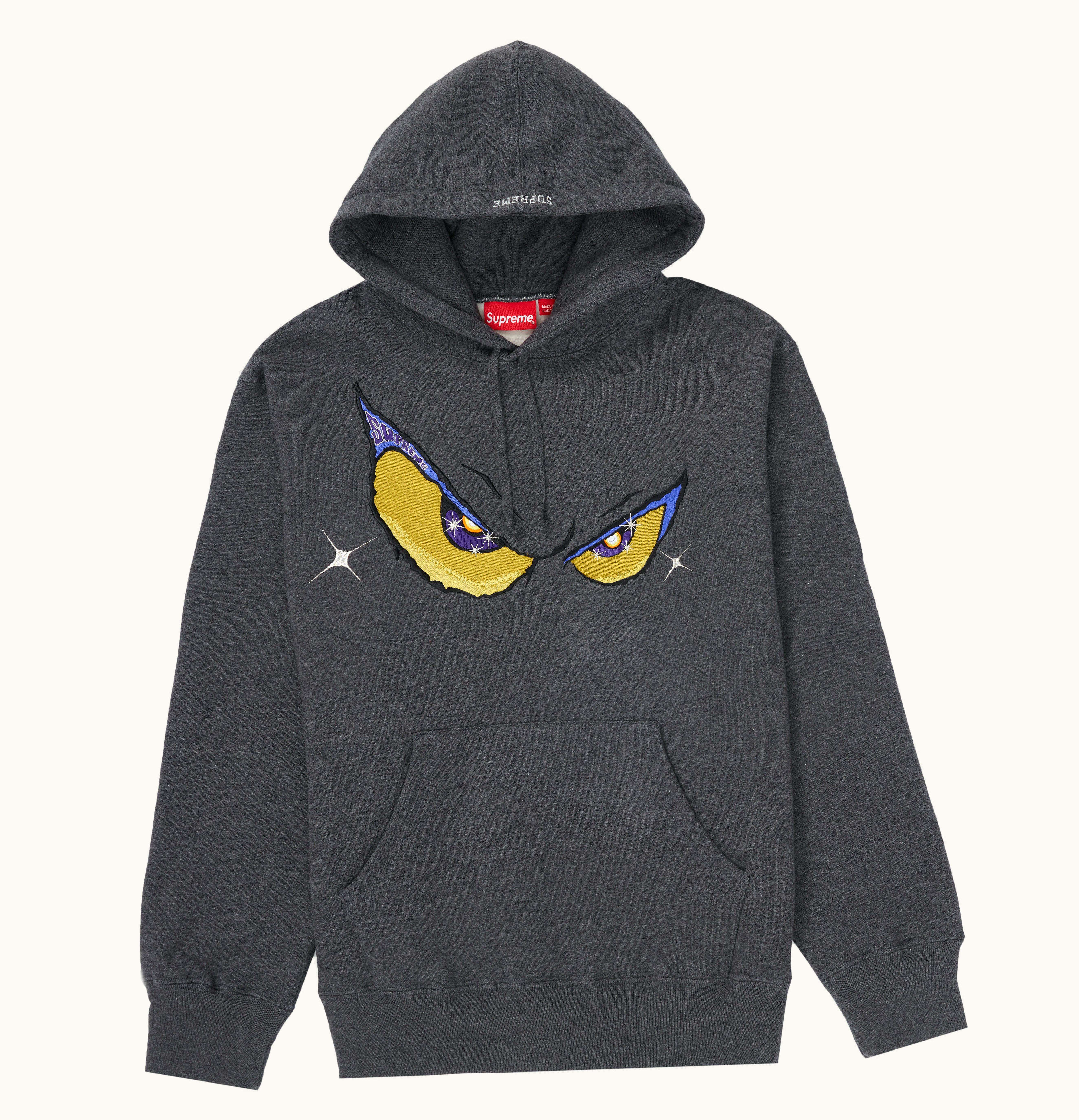 Supreme Supreme Eyes Hooded Sweatshirt Charcoal