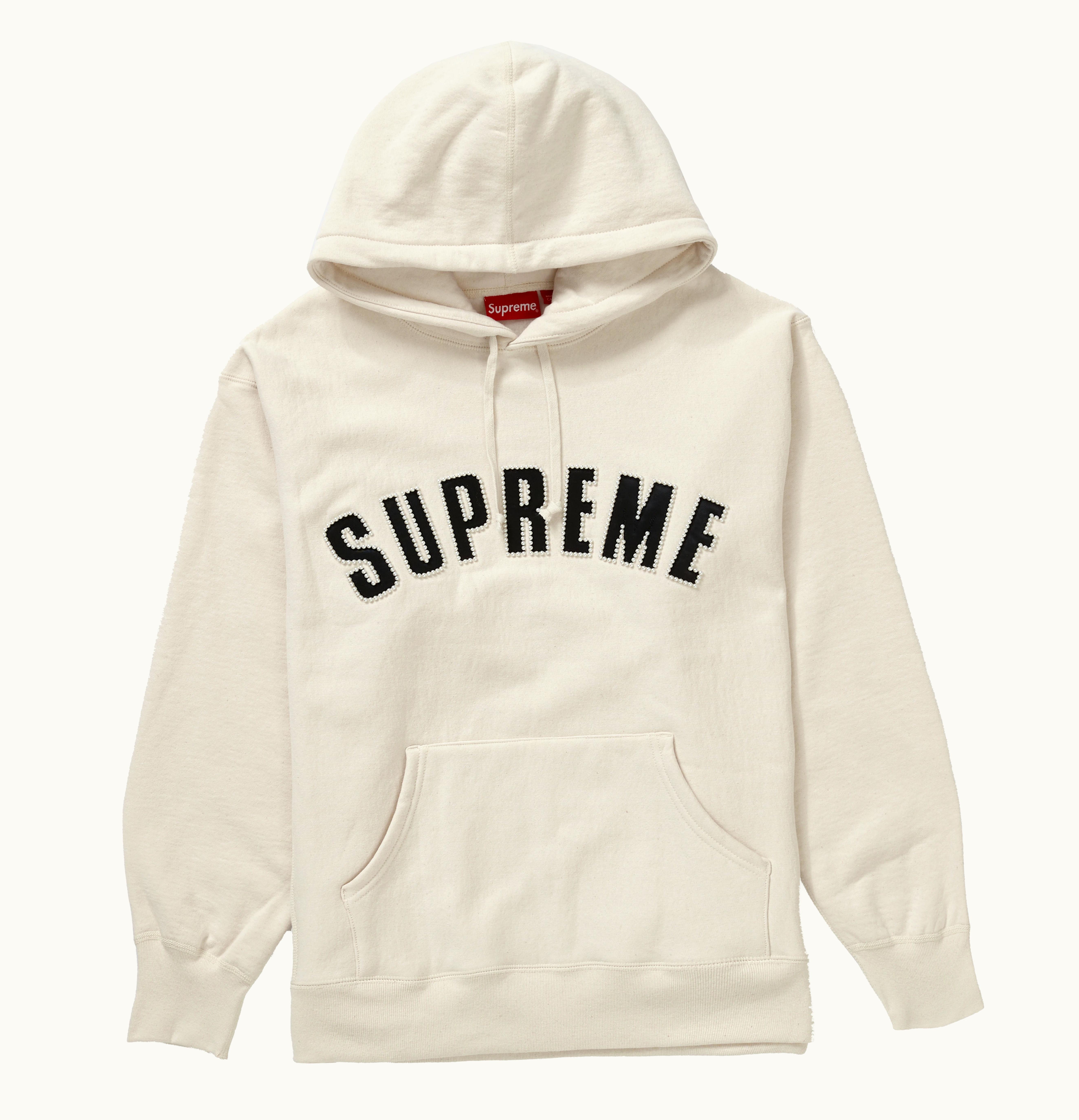 Supreme Supreme Pearl Logo Hooded Sweatshirt Natural