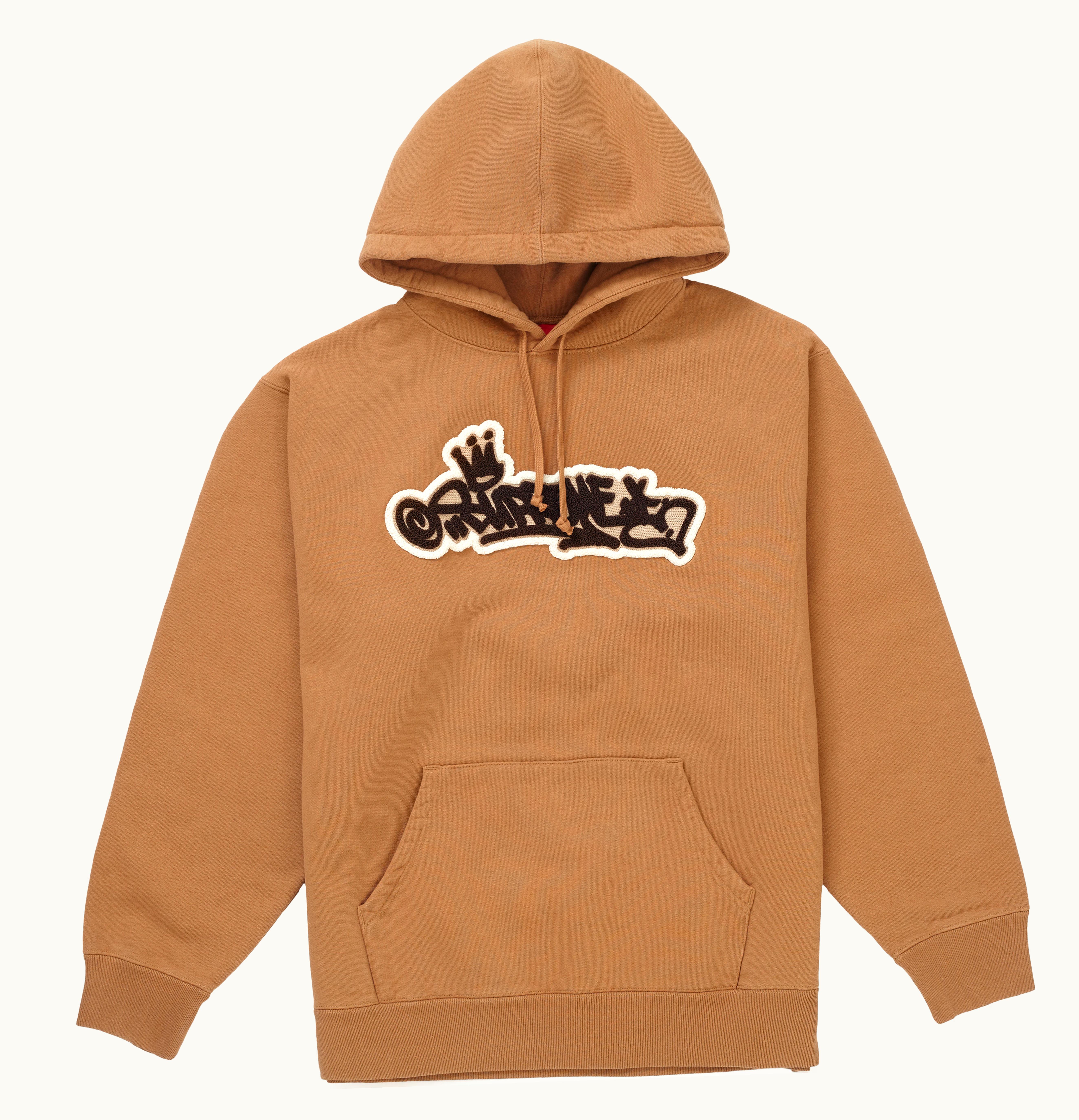 Supreme Supreme Handstyle Hooded Sweatshirt Brown