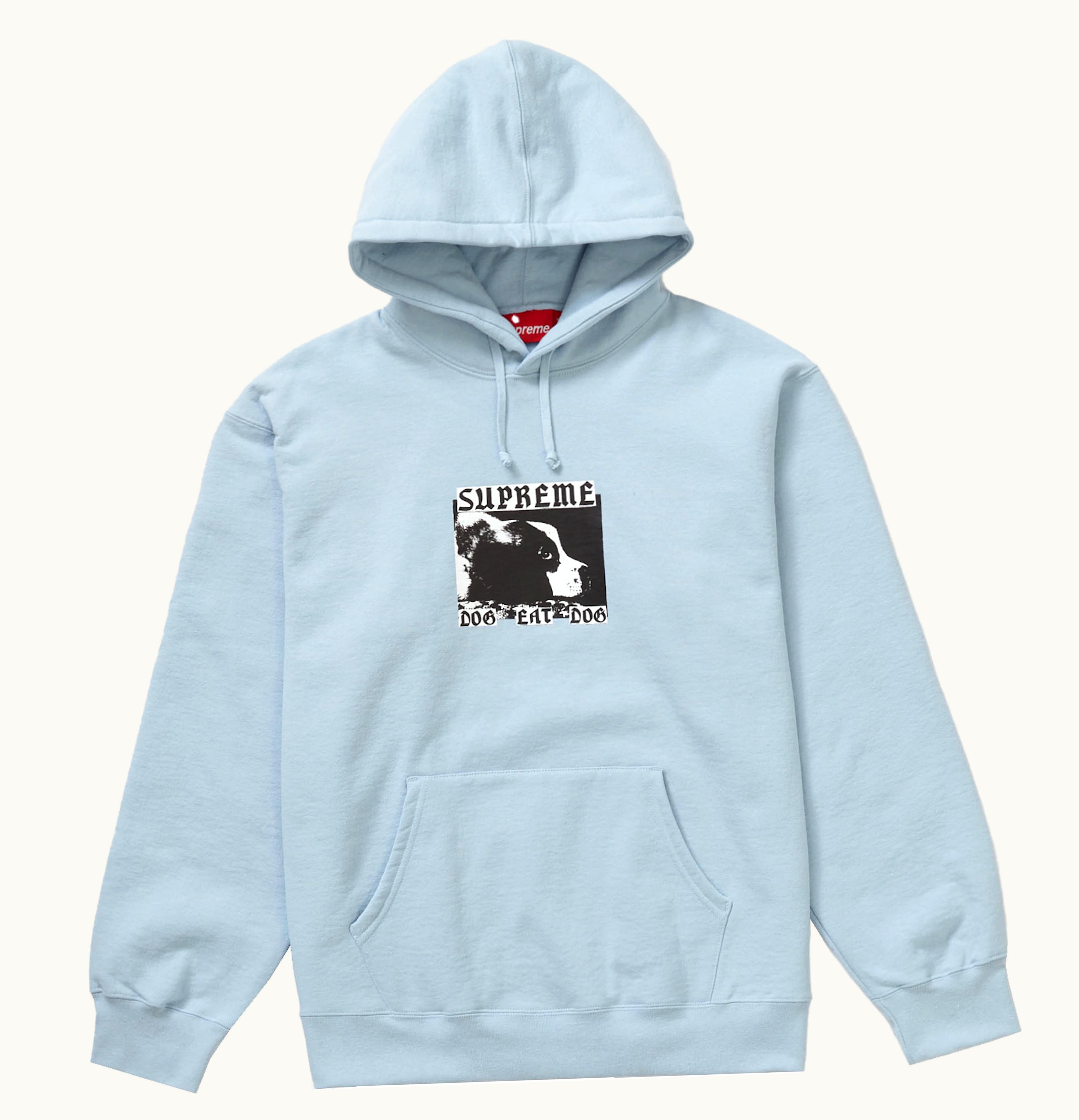 Supreme Supreme Dog Eat Dog Hooded Sweatshirt Light Blue