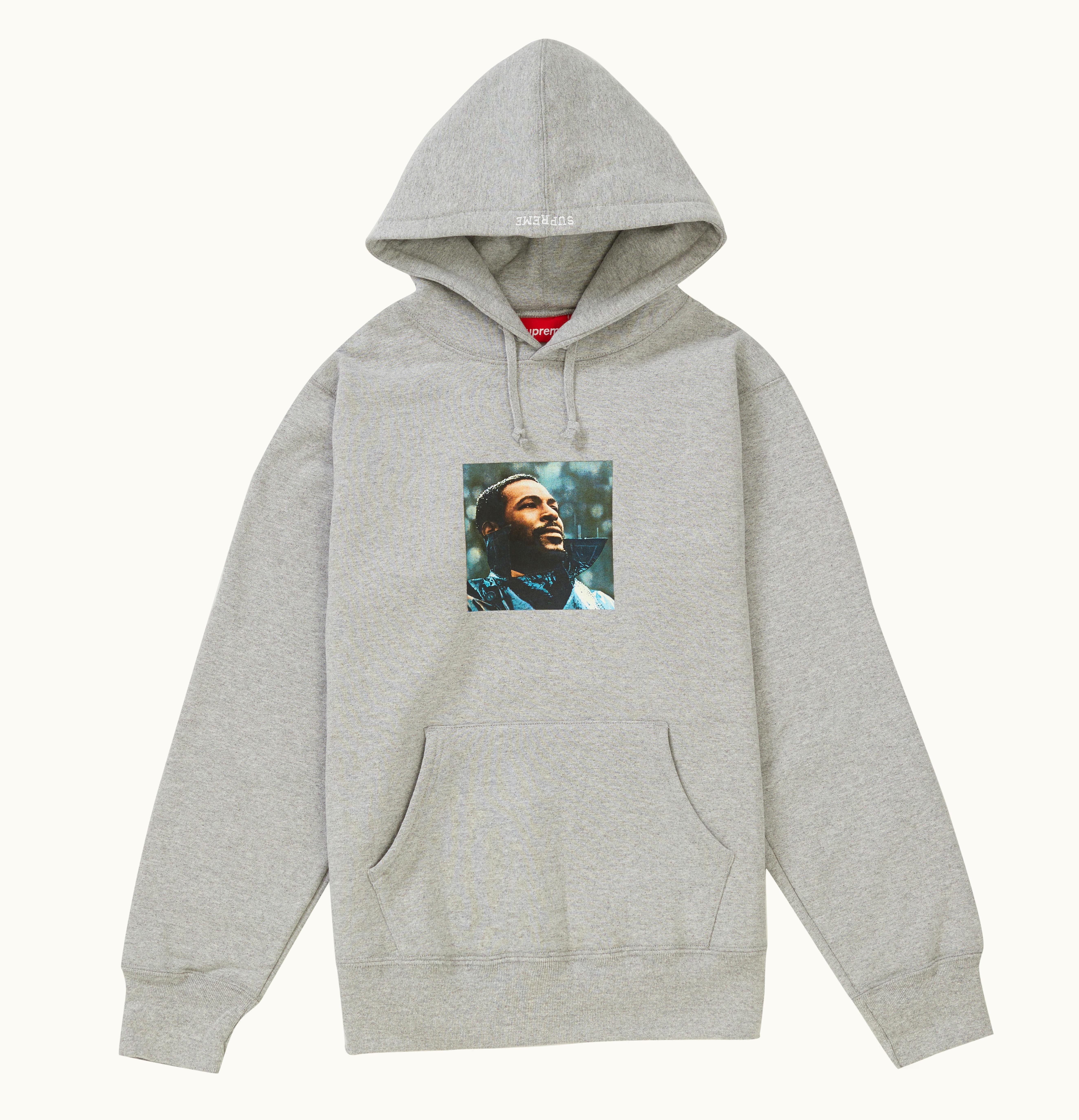 Supreme Supreme Marvin Gaye Hooded Sweatshirt Heather Grey