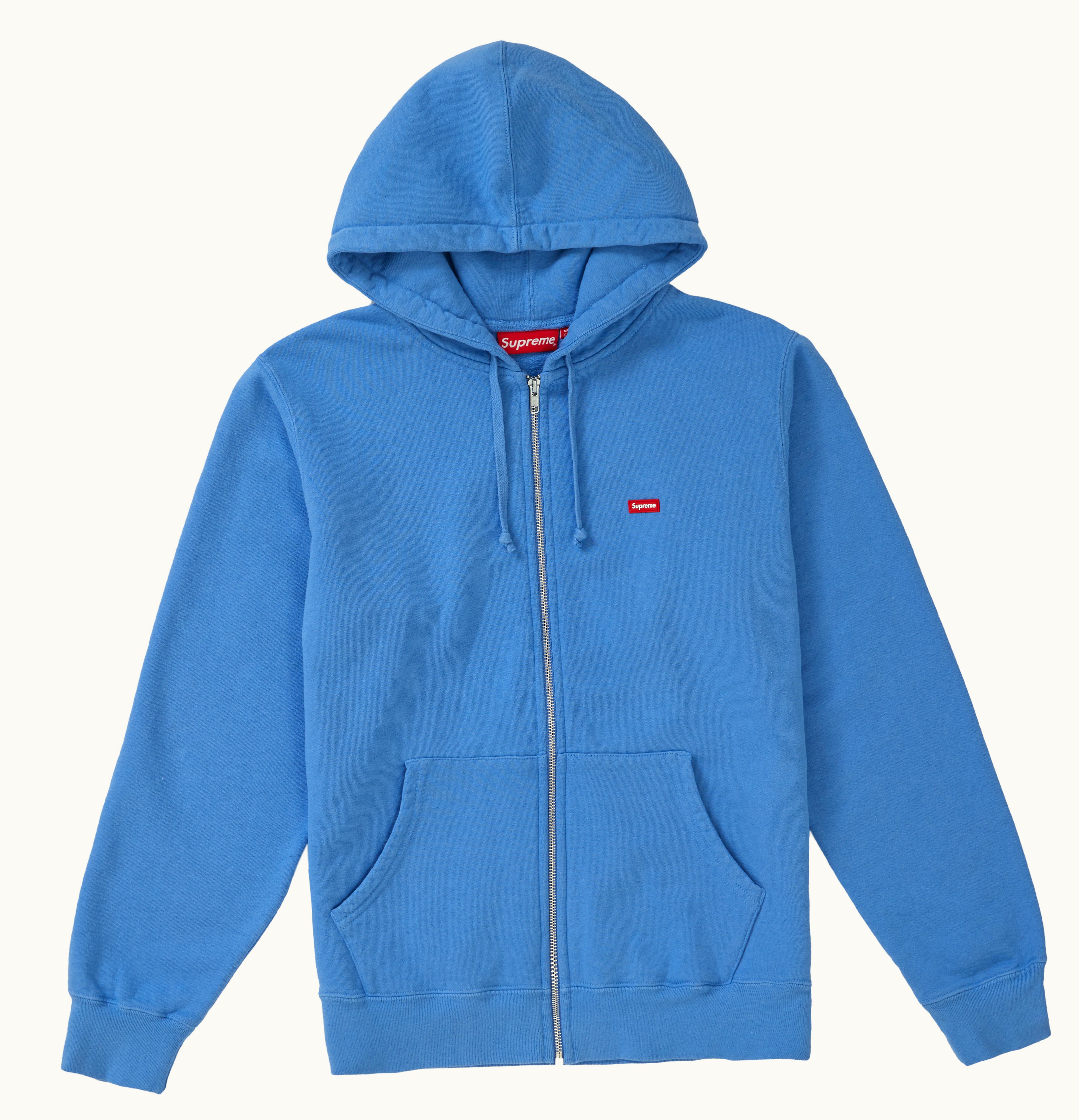 Supreme Supreme Small Box Zip Up Sweatshirt SS19 Columbia Blue