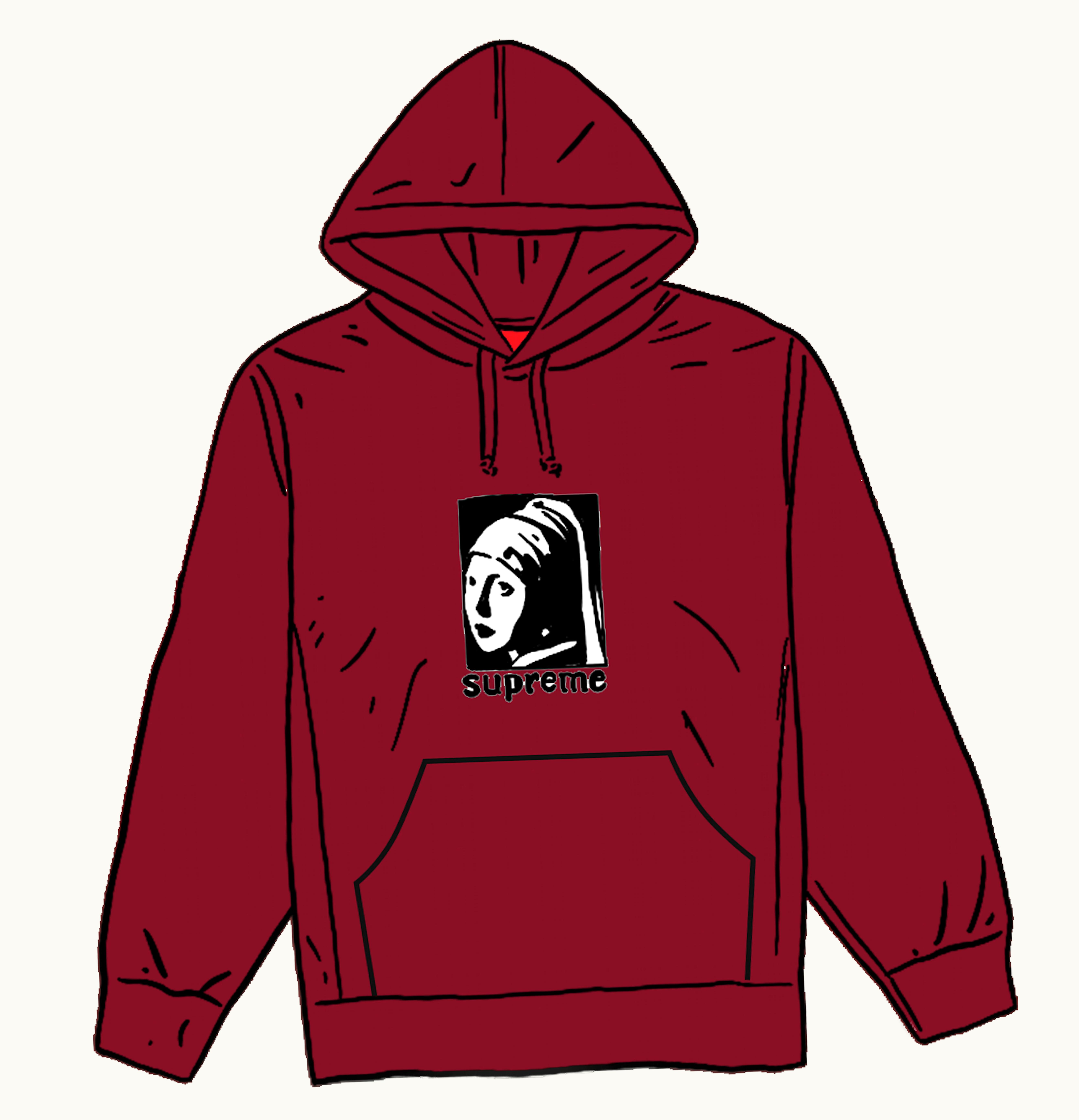 Supreme Supreme Pearl Hooded Sweatshirt Cardinal