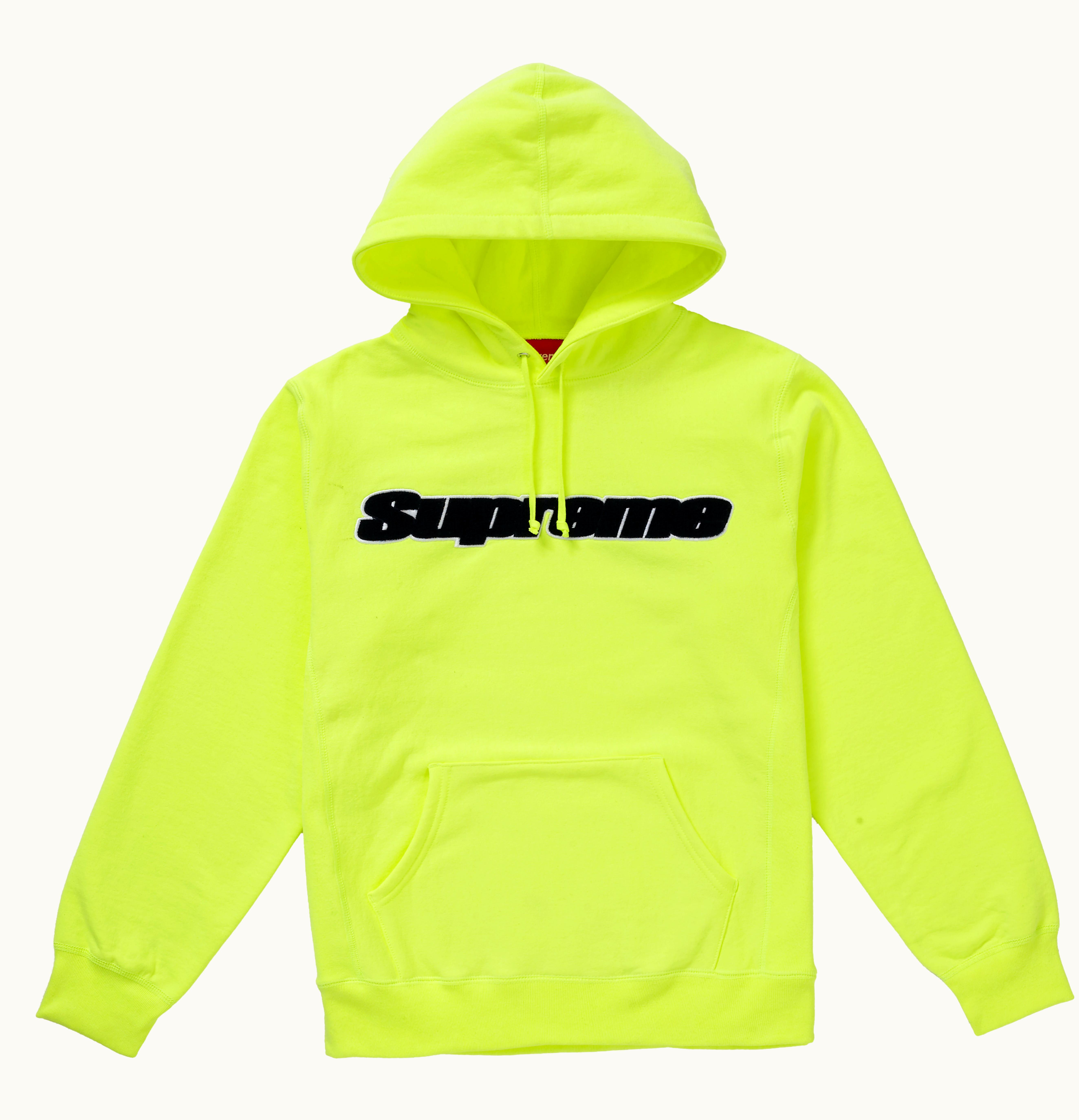 Supreme Supreme Chenille Hooded Sweatshirt Bright Yellow