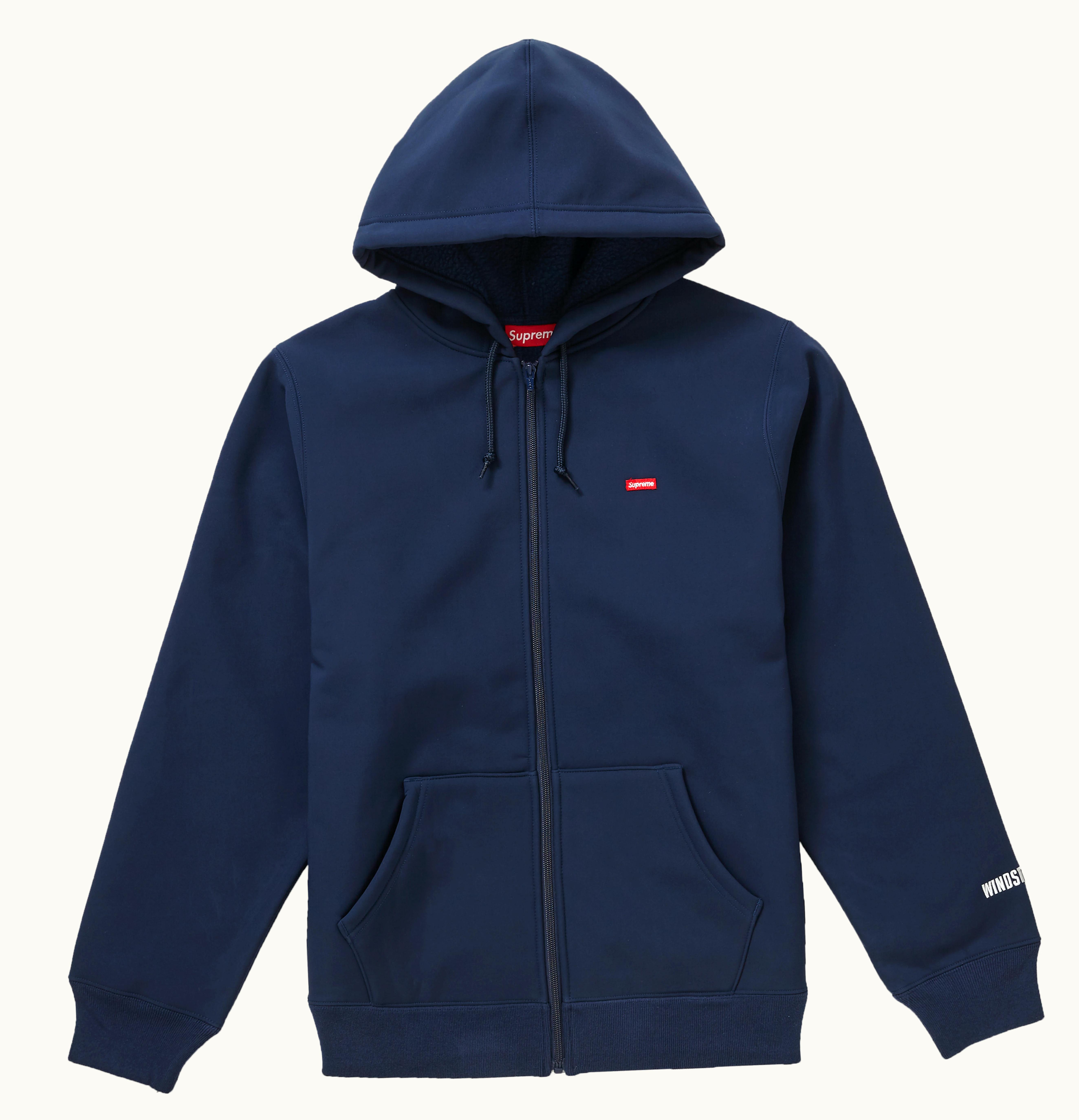 Supreme Supreme WINDSTOPPER Zip Up Hooded Sweatshirt FW19 Navy
