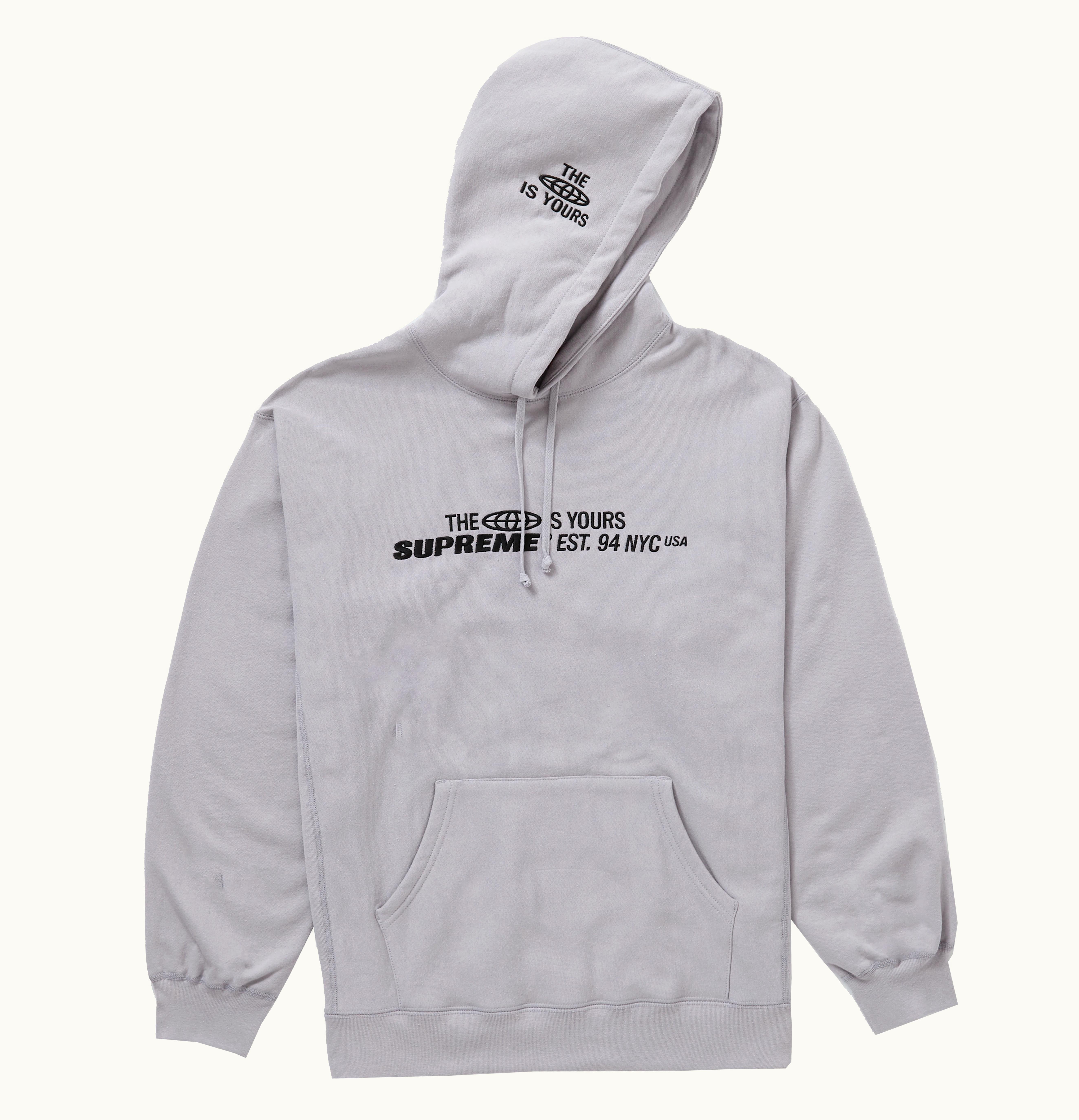 Supreme Supreme World Is Yours Hooded Sweatshirt Grey