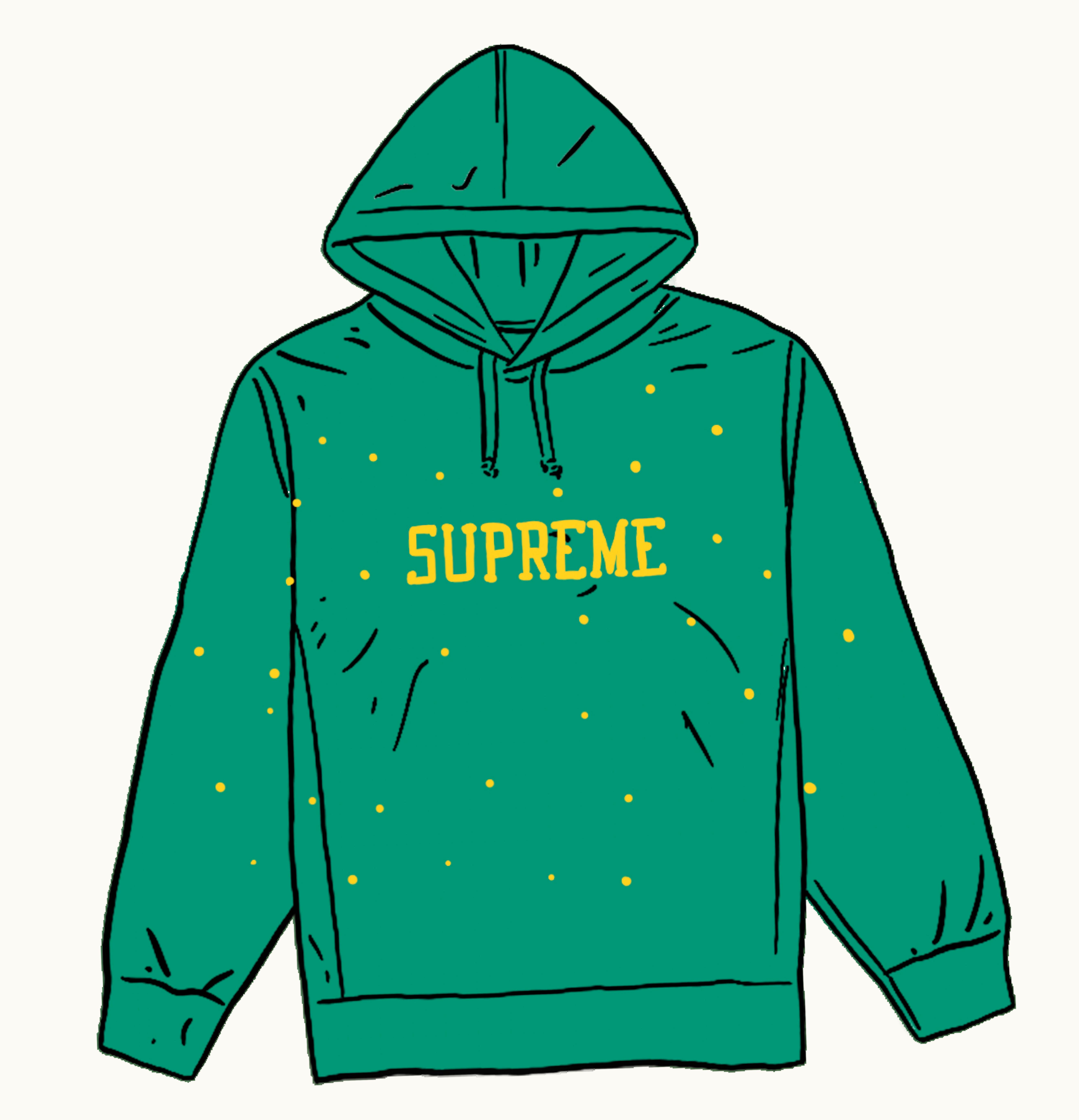 Supreme Supreme Eyelet Hooded Sweatshirt Light Pine