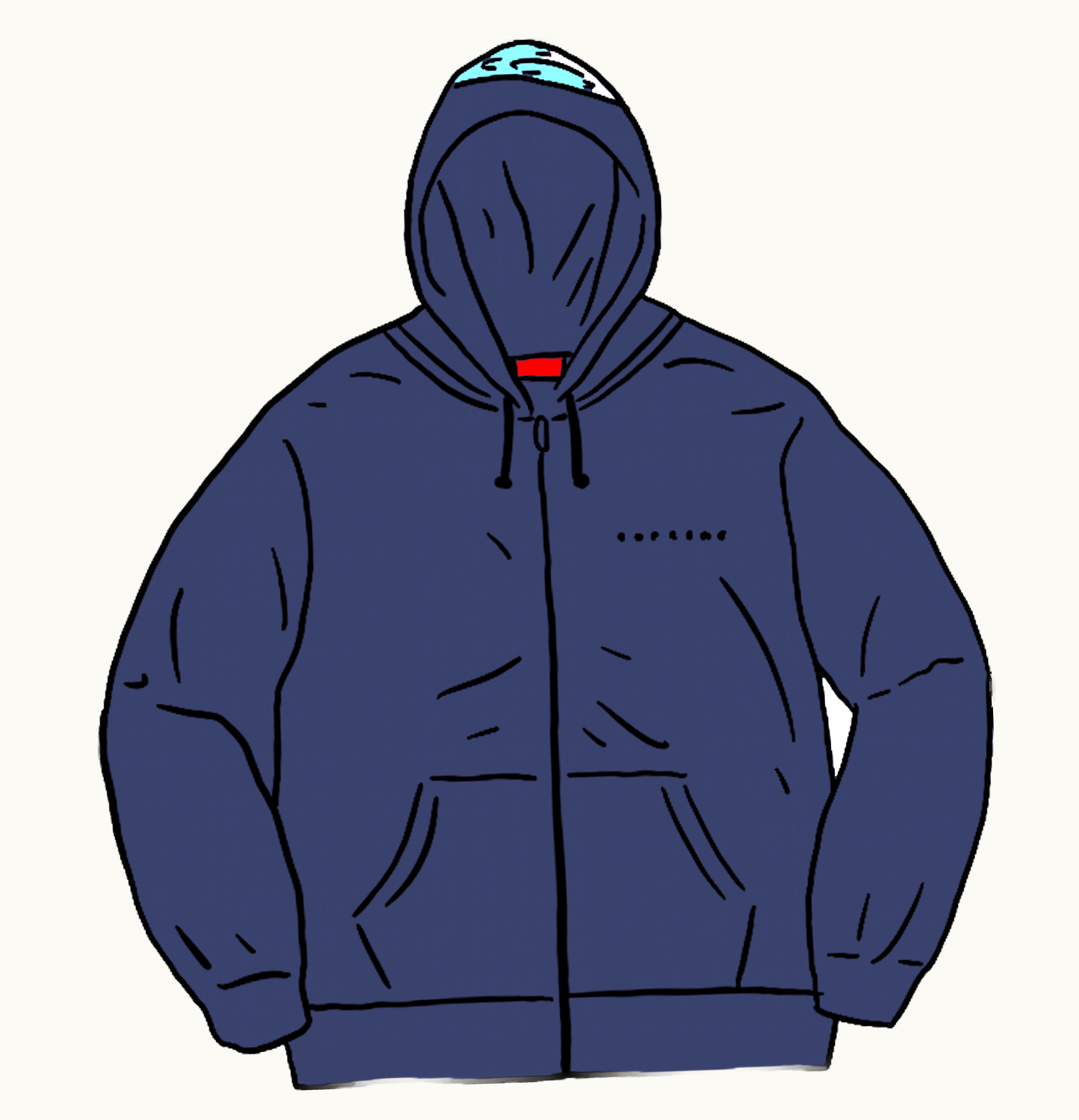 Supreme Supreme Globe Zip Up Hooded Sweatshirt Navy