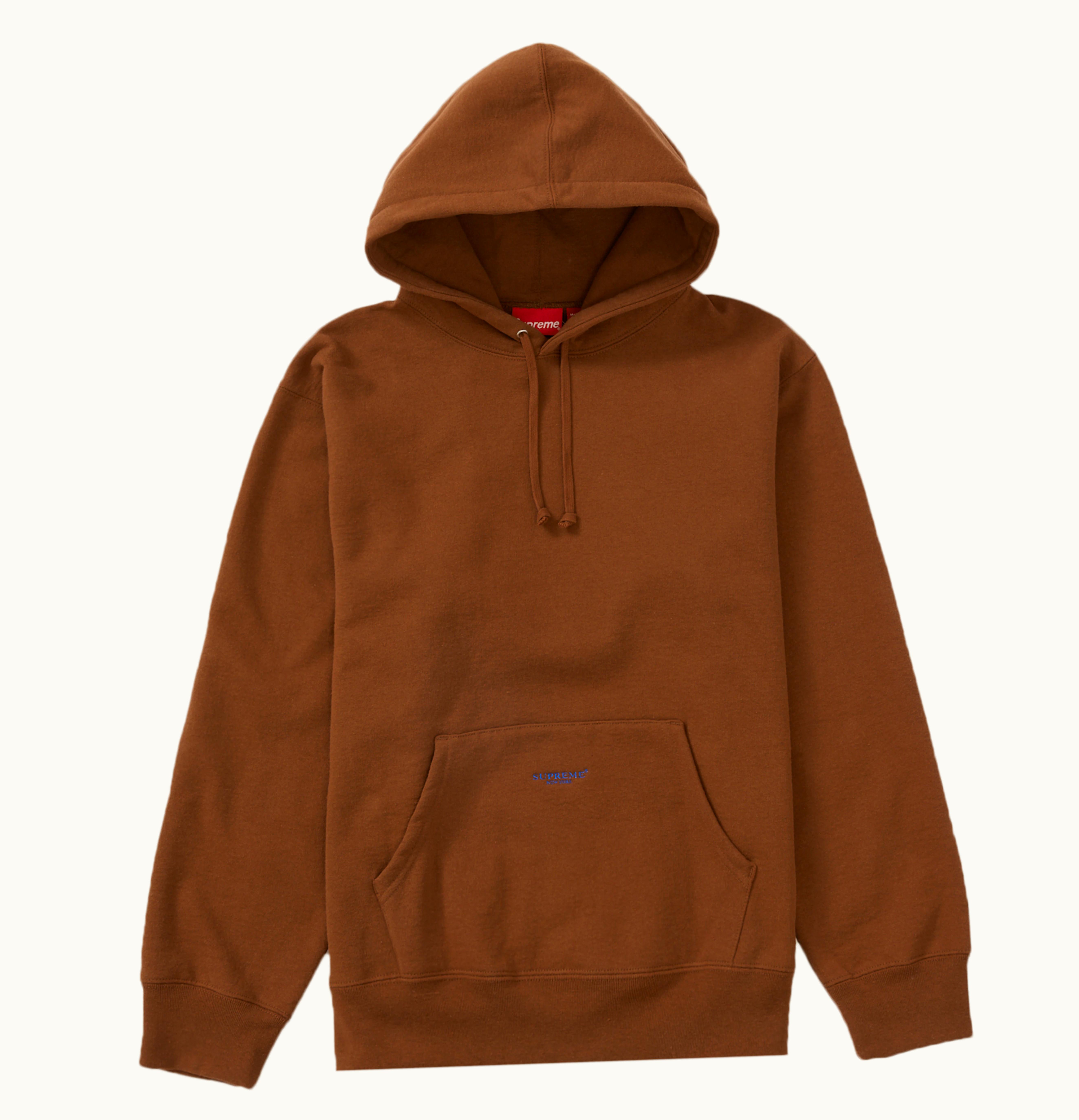 Supreme Supreme Micro Logo Hooded Sweatshirt SS22 Brown