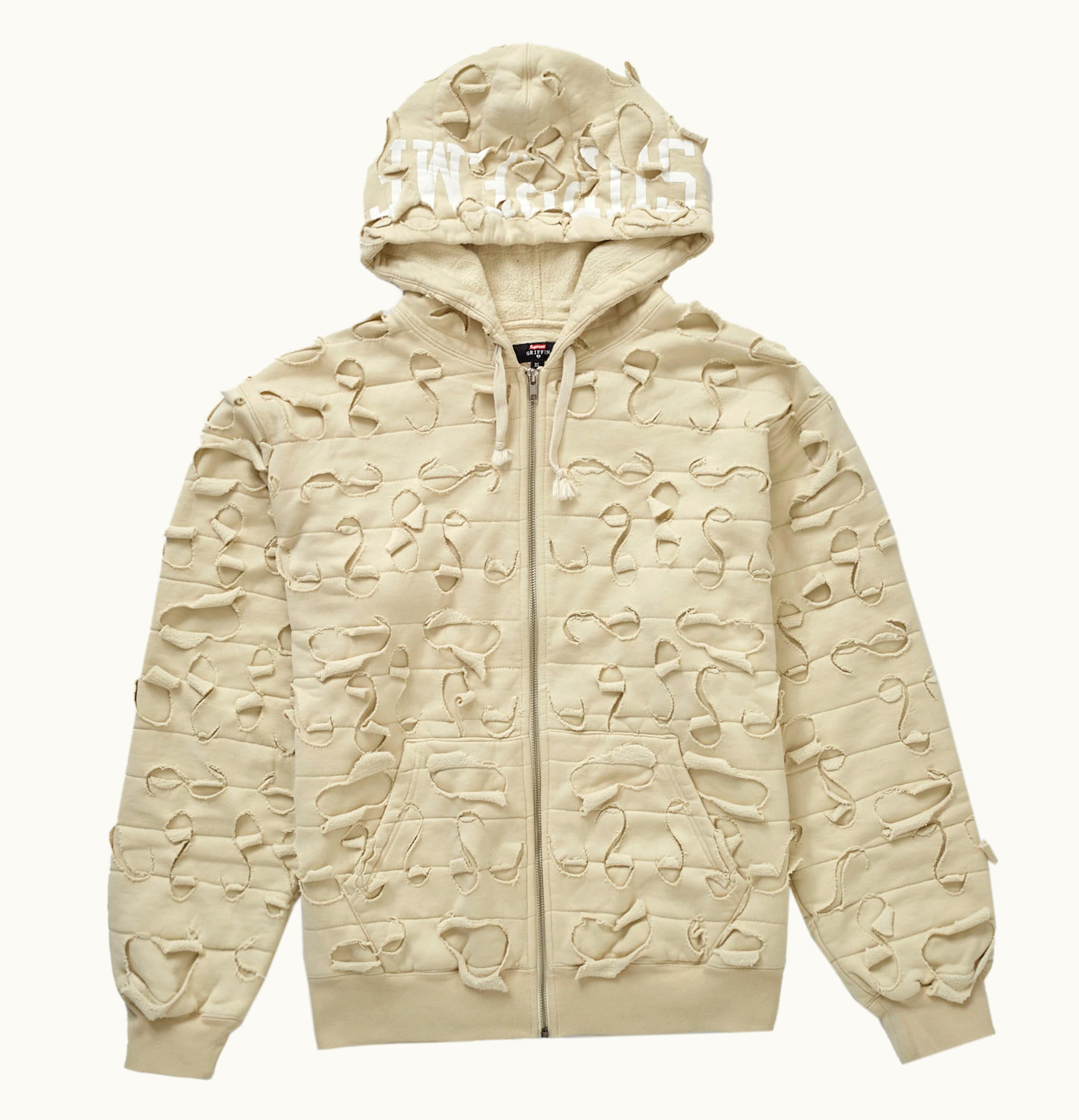 Supreme Supreme Griffin Zip Up Hooded Sweatshirt Natural
