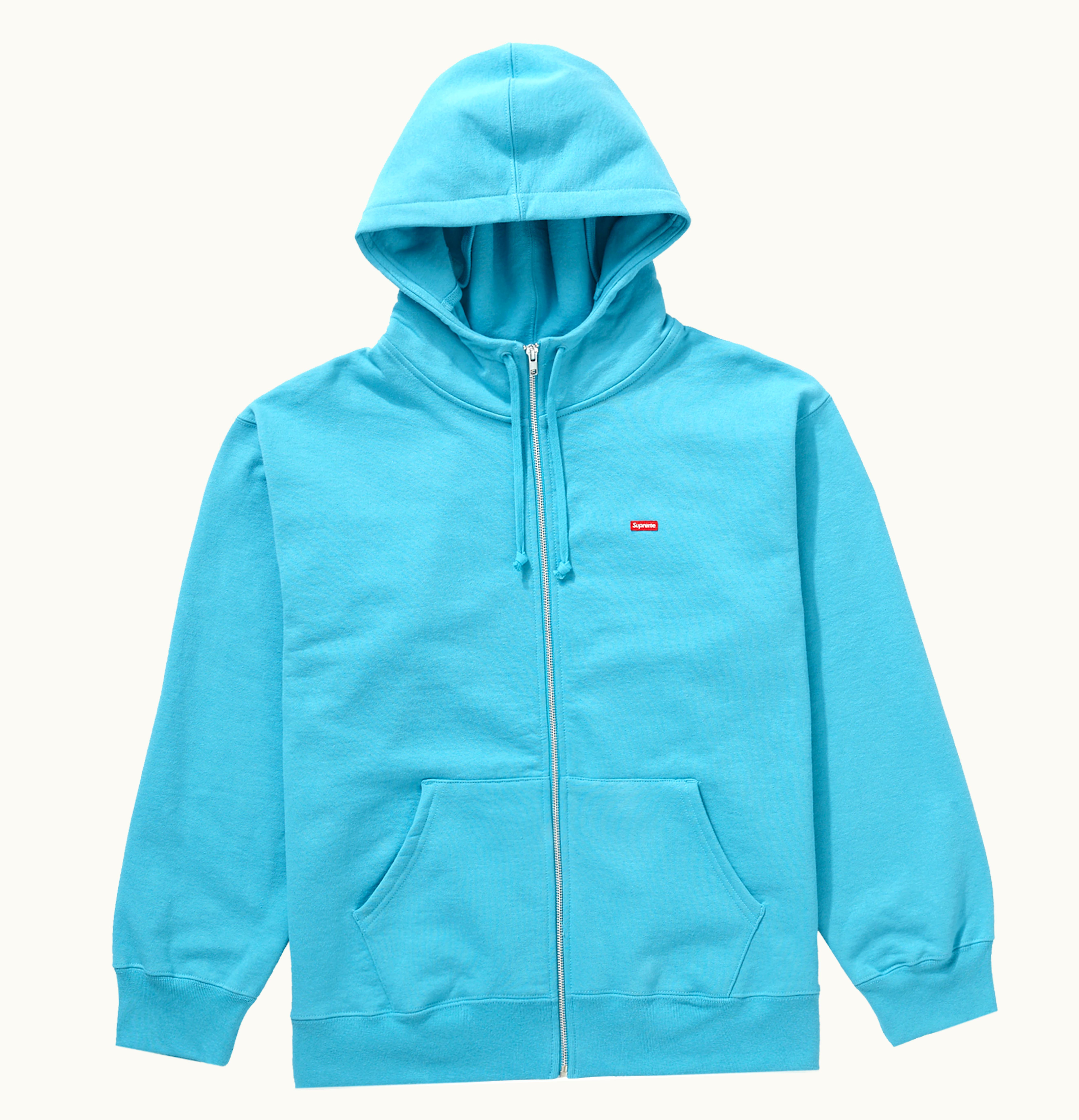 Supreme Supreme Small Box Facemask Zip Up Hooded Sweatshirt FW21 Cyan
