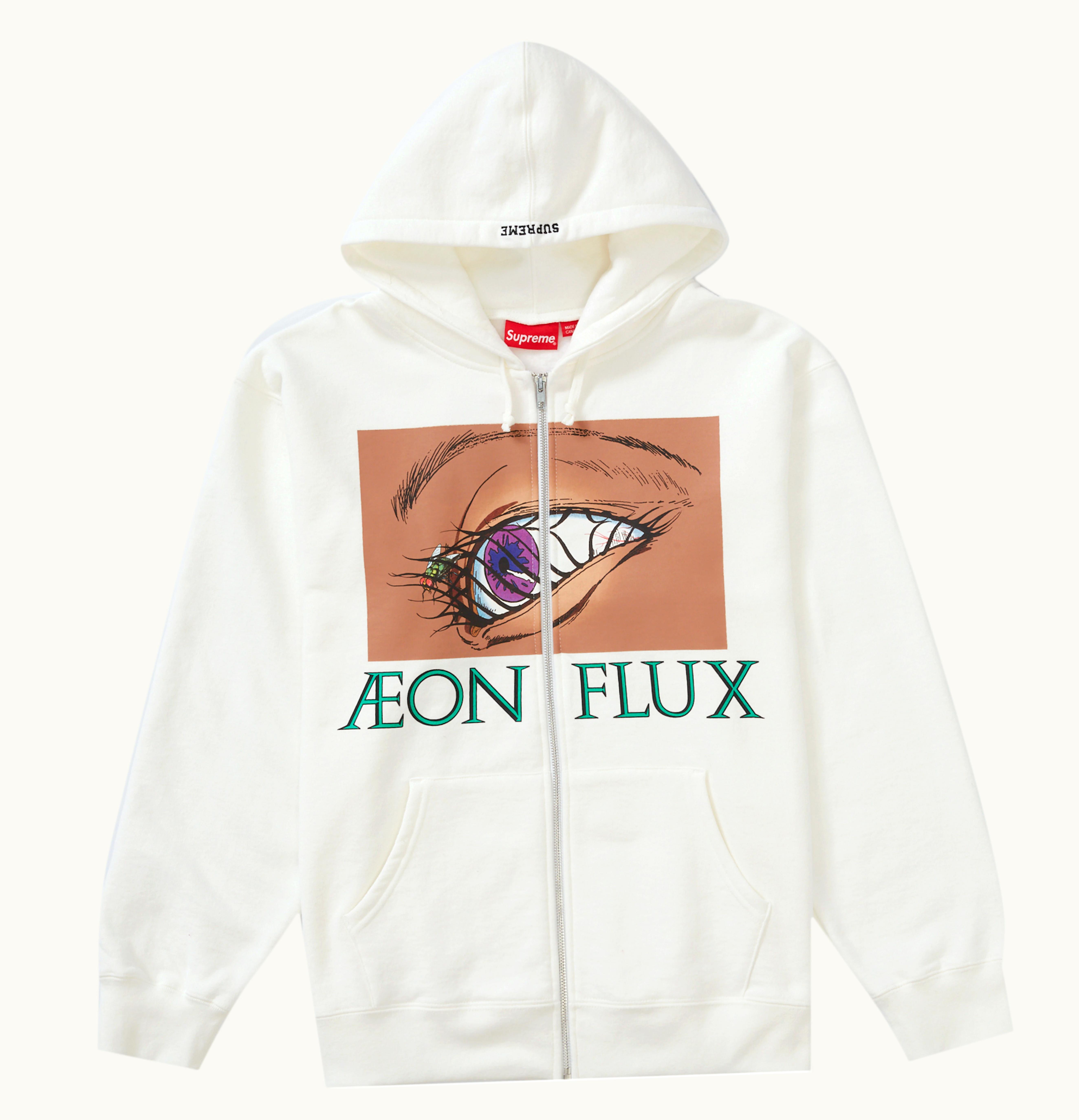 Supreme Supreme Aeon Flux Zip Up Hooded Sweatshirt White