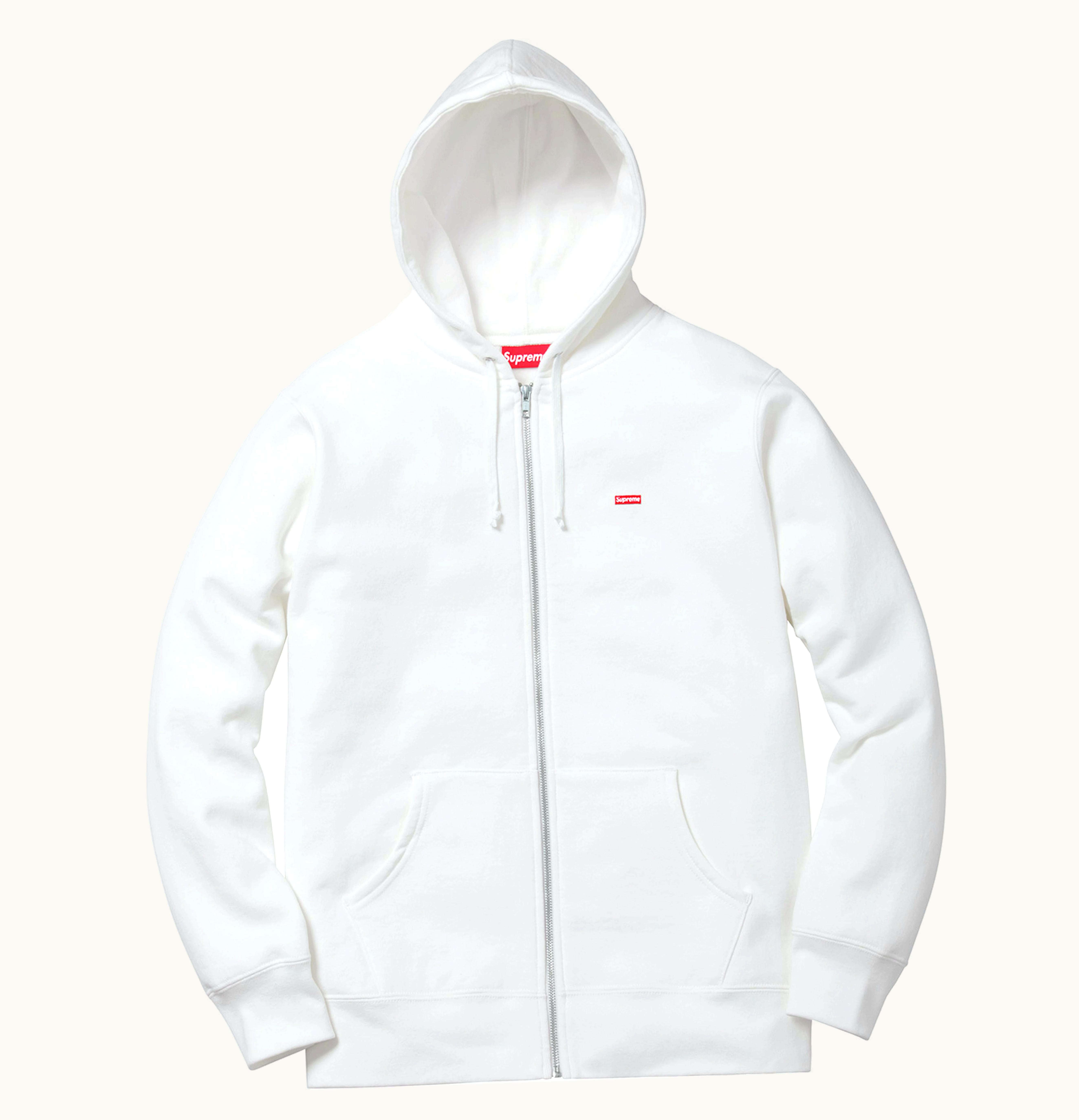 Supreme Supreme Small Box Zip Up Sweatshirt White