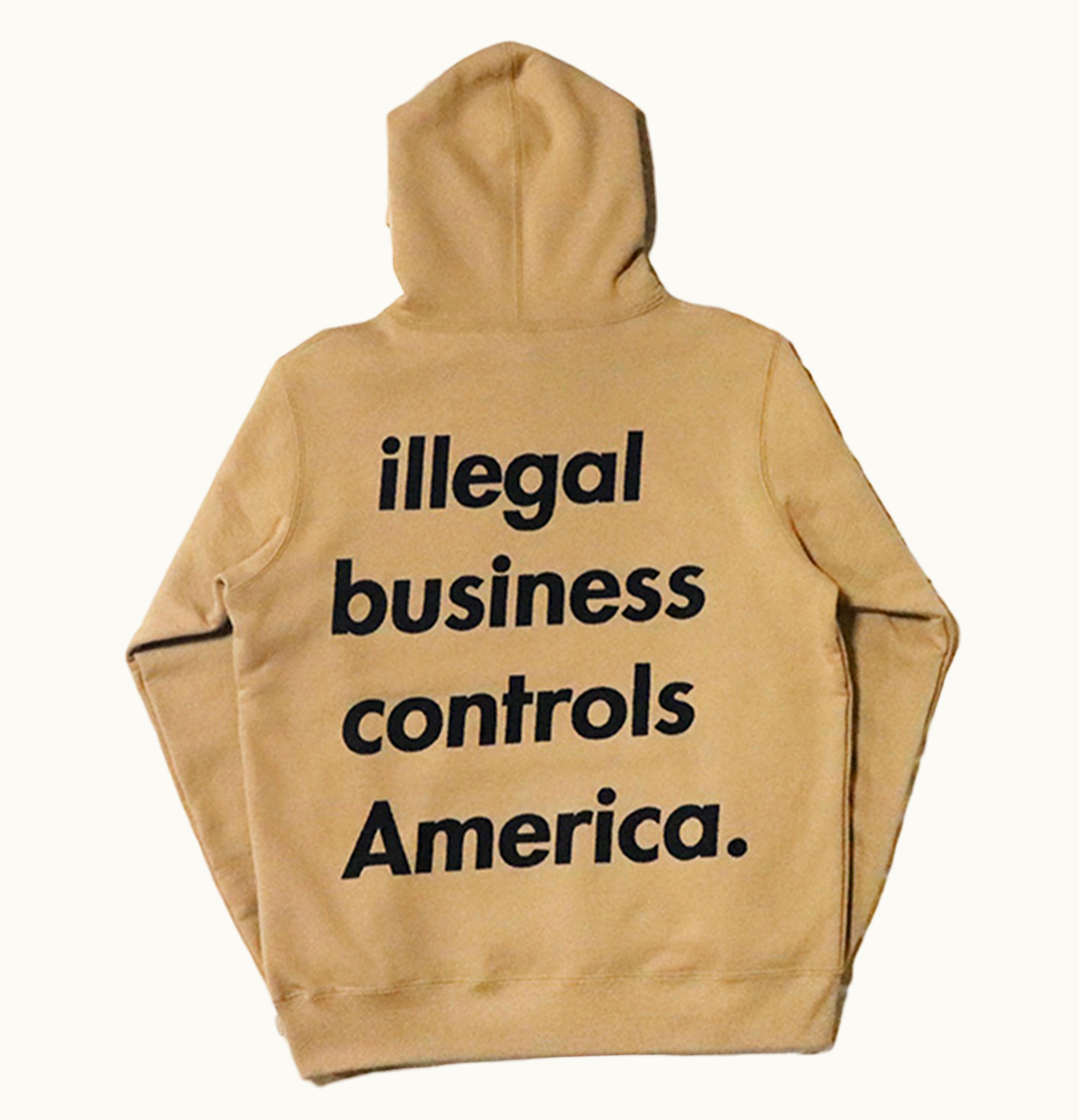 Supreme Supreme Illegal Business Hooded Sweatshirt Light Brown