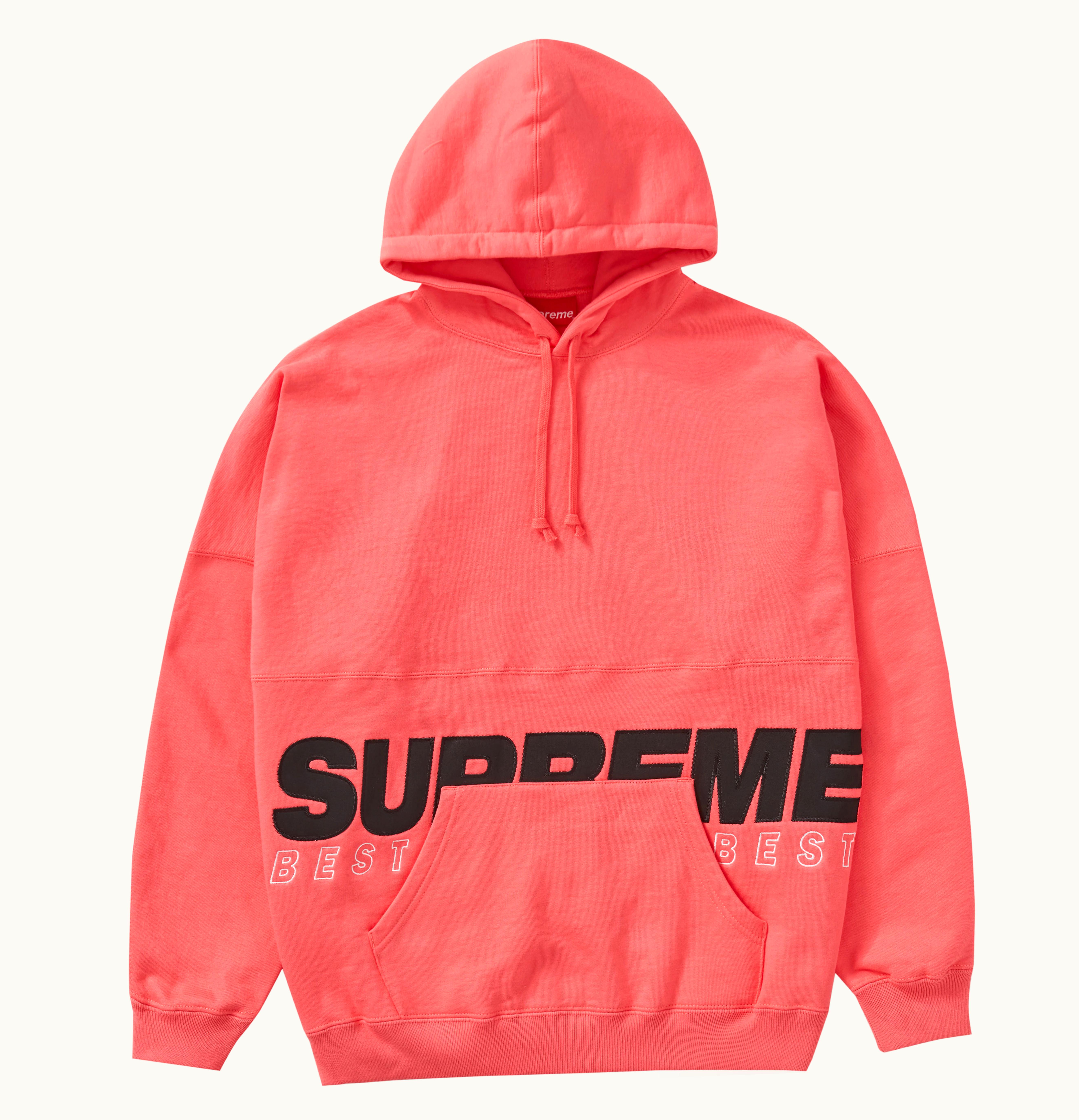 Supreme Supreme Best Of The Best Hooded Sweatshirt Bright Coral